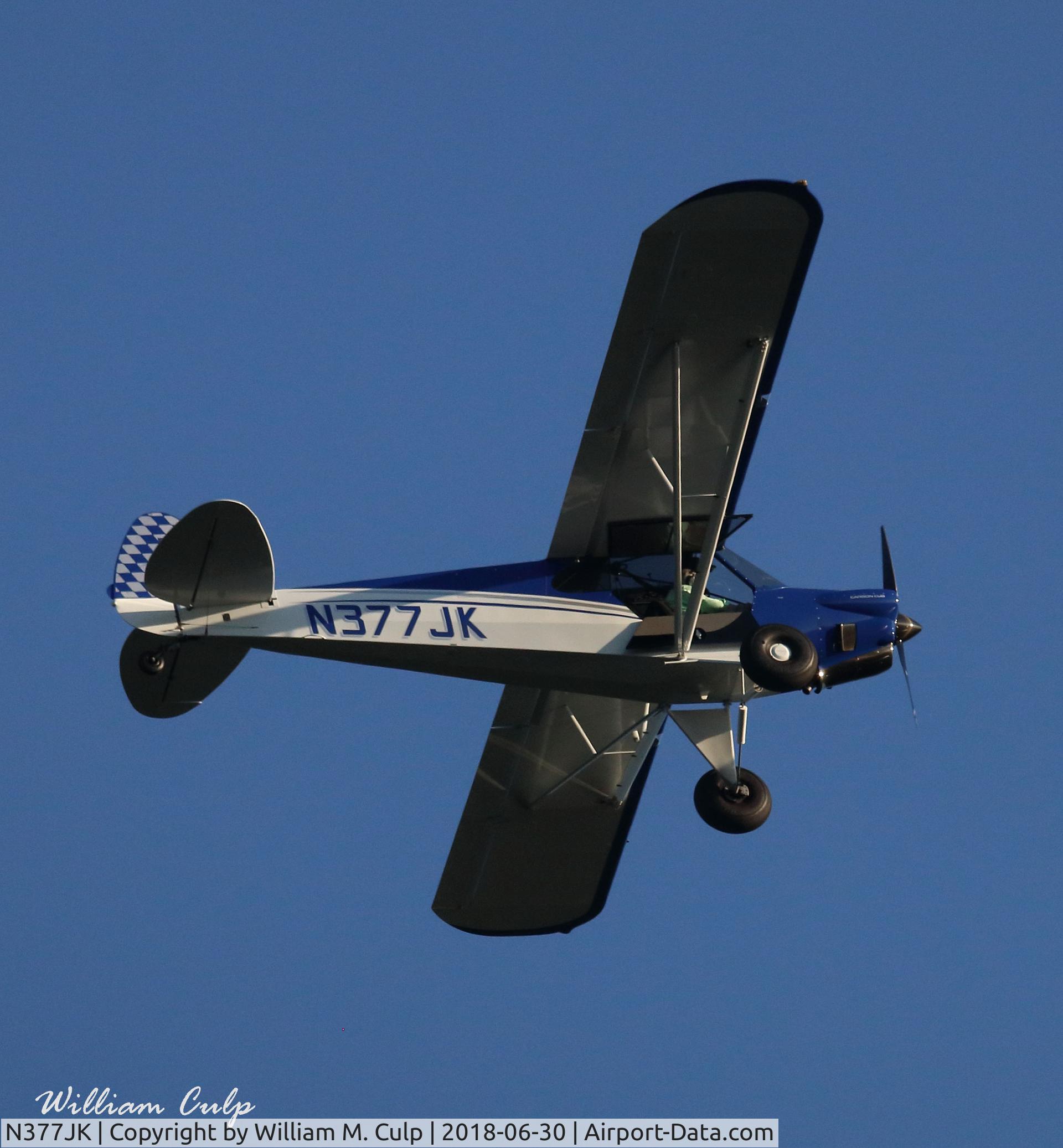N377JK, Lincoln Sportplane C/N 1, Was seen flying over Peace Valley Park, New Britain Pa.