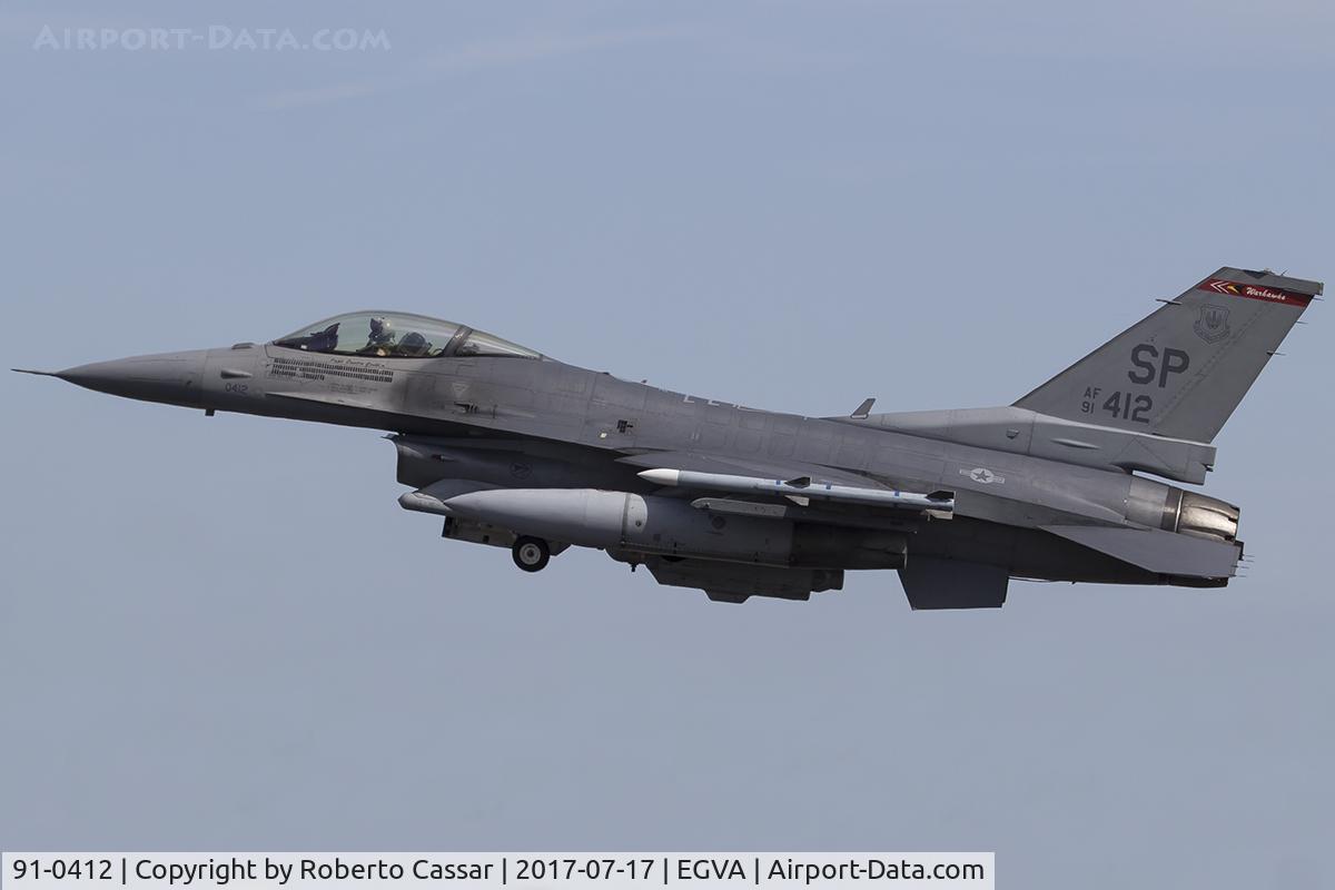 91-0412, 1991 General Dynamics F-16C Fighting Falcon C/N CC-110, RIAT 2017