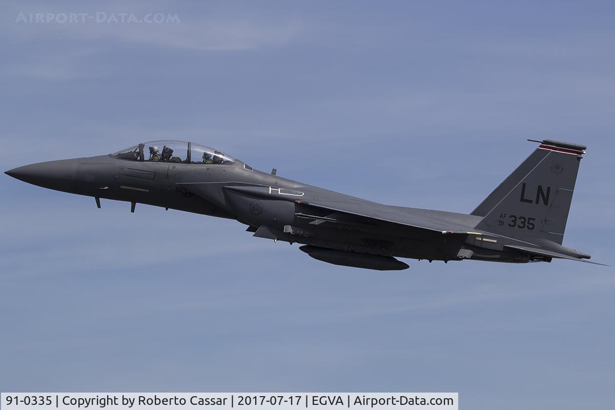 91-0335, 1991 McDonnell Douglas F-15E Strike Eagle C/N 1242/E200, RIAT 2017