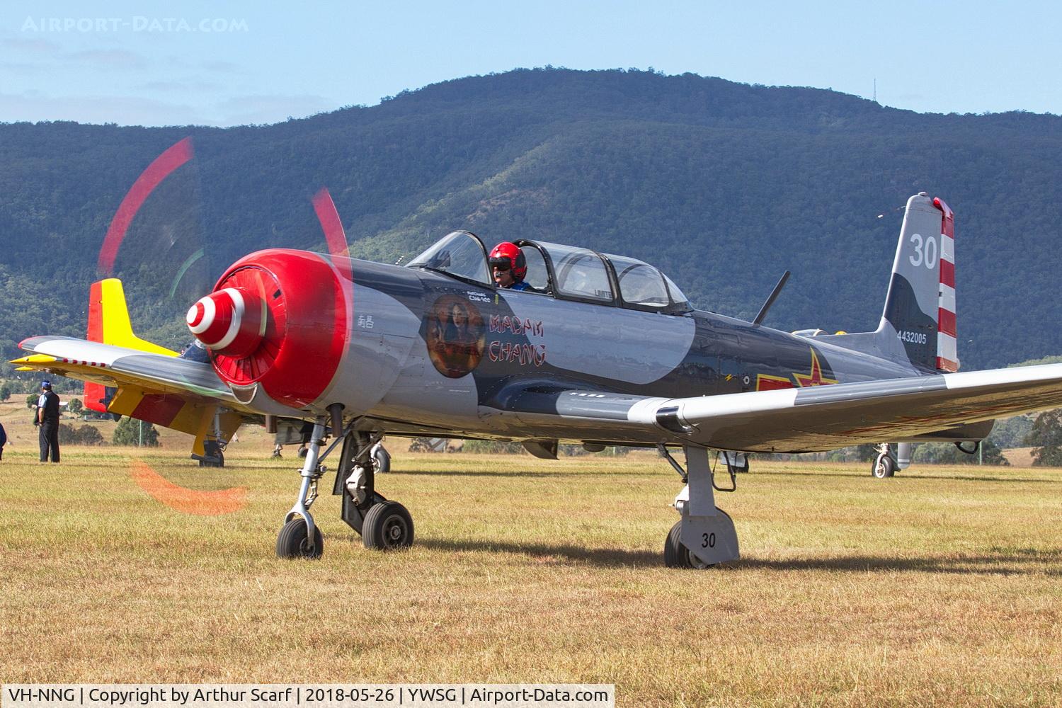 VH-NNG, 1987 Nanchang CJ-6A C/N 4432005, Red Thunder - Watts Bridge 2018
