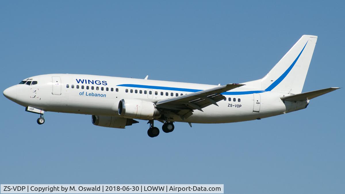 ZS-VDP, 1994 Boeing 737-31L C/N 27346, now with Wings of Lebanon again with current livery.