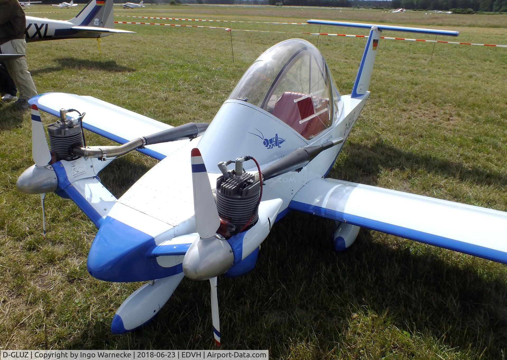 D-GLUZ, Colomban MC-15 Cri-Cri (Cricket) C/N 1646-01, Colomban MC.15 CriCri at the 2018 OUV-Meeting at Hodenhagen airfield