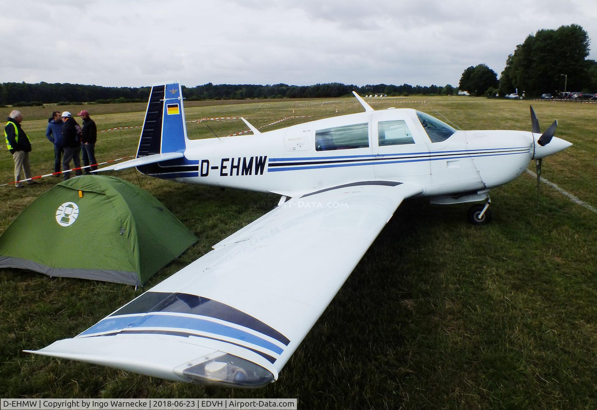 D-EHMW, 1983 Mooney M20J 201 201 C/N 24-1394, Mooney M20J 201 at the 2018 OUV-Meeting at Hodenhagen airfield