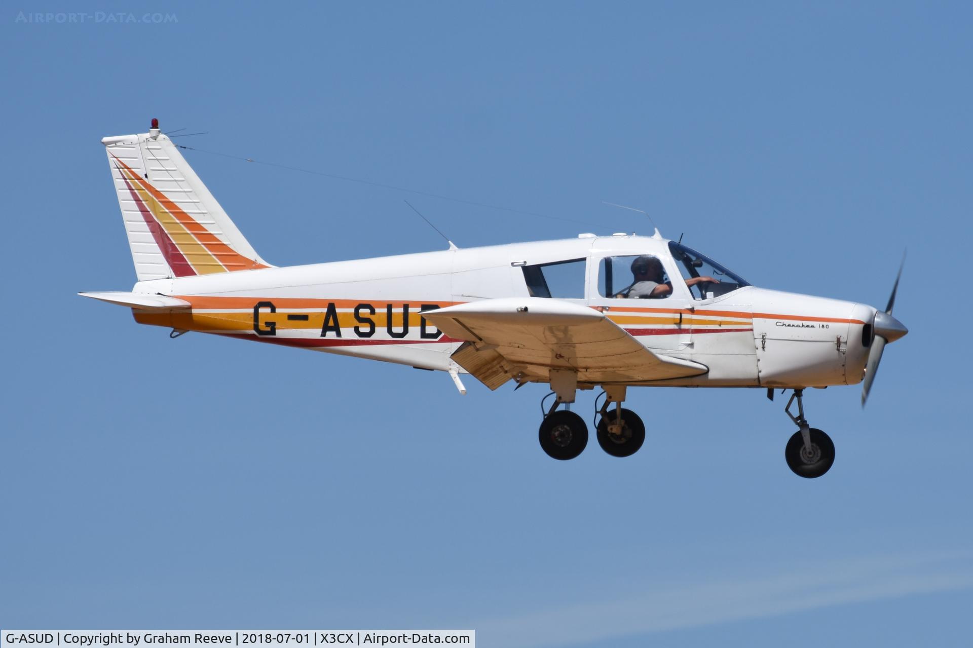 G-ASUD, 1964 Piper PA-28-180 Cherokee C/N 28-1654, Landing at Northrepps.
