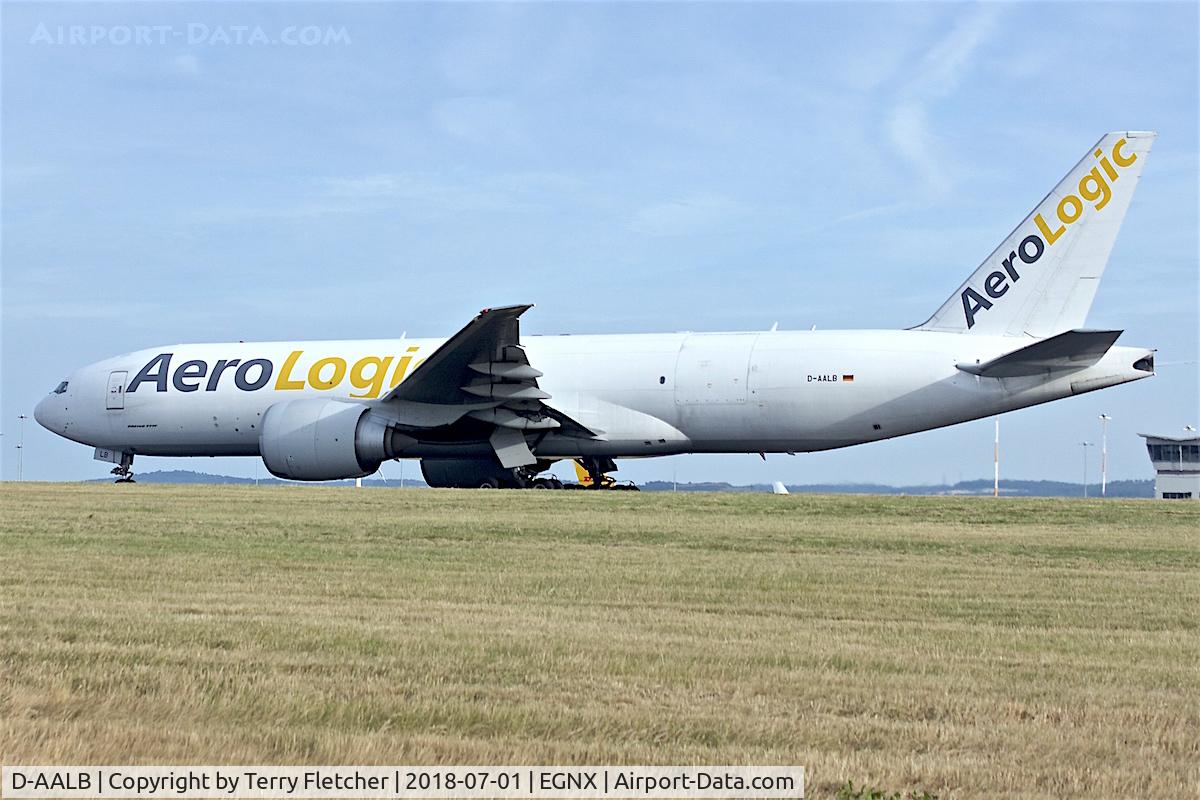 D-AALB, 2009 Boeing 777-FZN C/N 36002, at East Midlands Airport