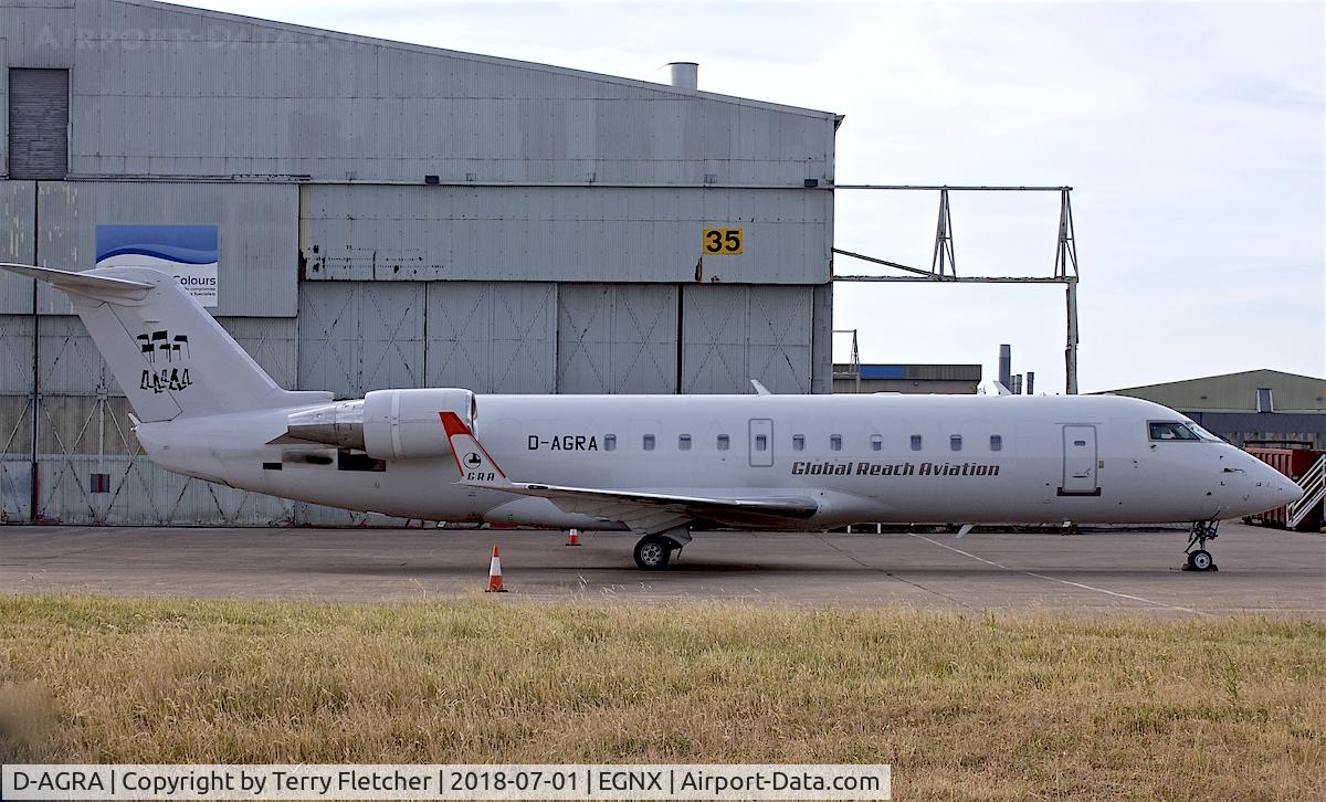 D-AGRA, 2000 Canadair CRJ-200LR (CL-600-2B19) C/N 7384, at East Midlands Airport