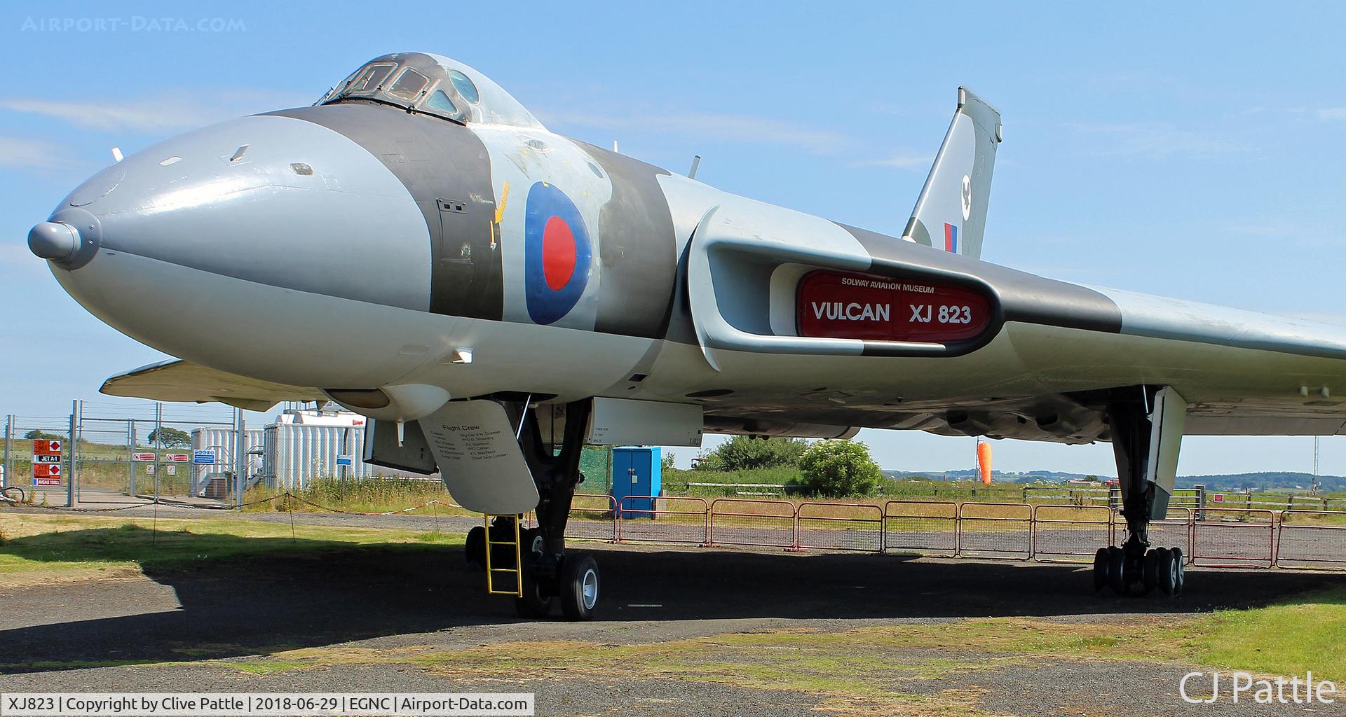 XJ823, 1961 Avro Vulcan B.2A C/N Set 23, Preserved at the Solway Aviation Museum, Carlisle, Cumbria, UK