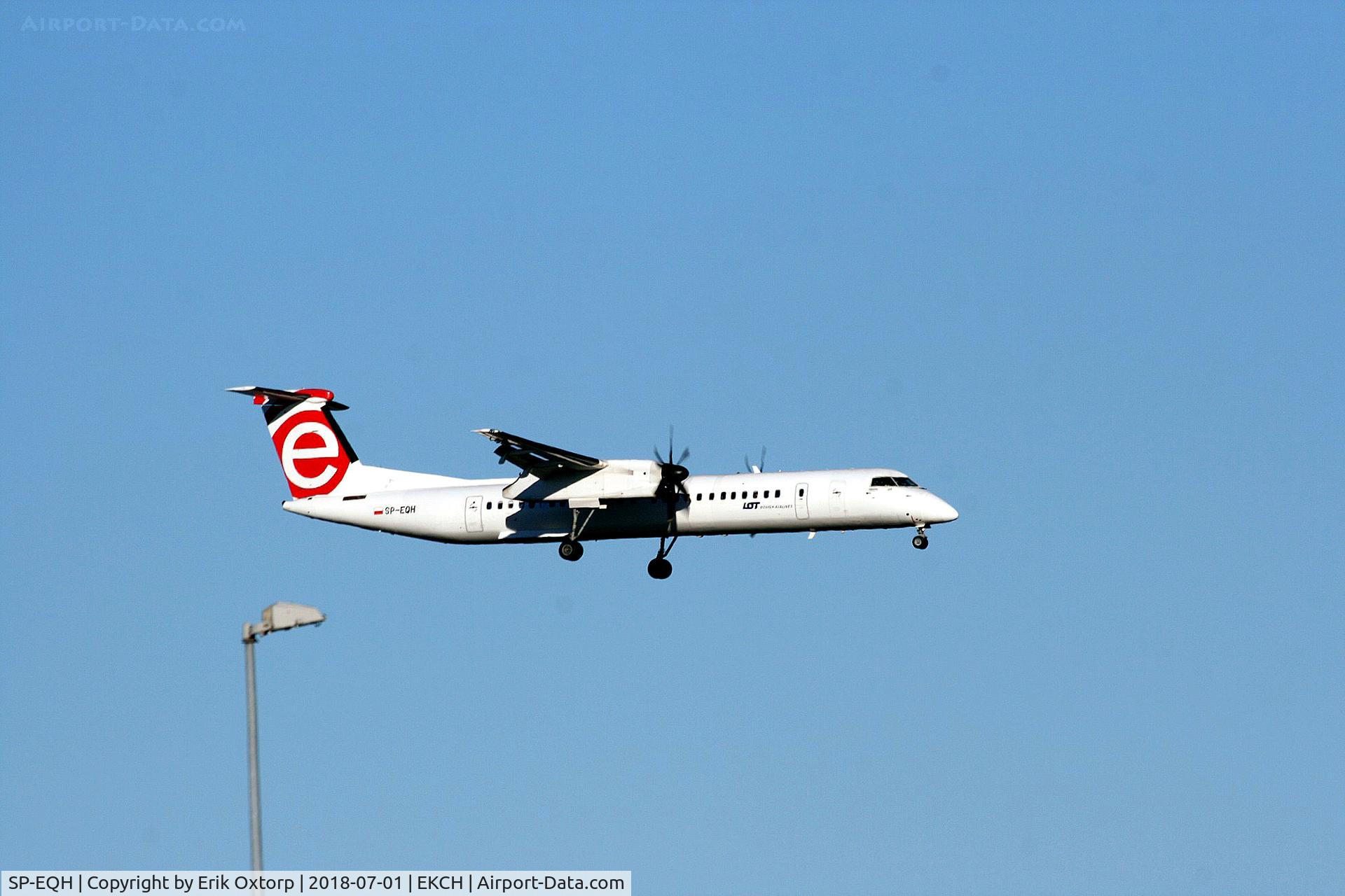 SP-EQH, 2012 De Havilland Canada DHC-8-402Q Dash 8 C/N 4424, SP-EQH landing rw 22L