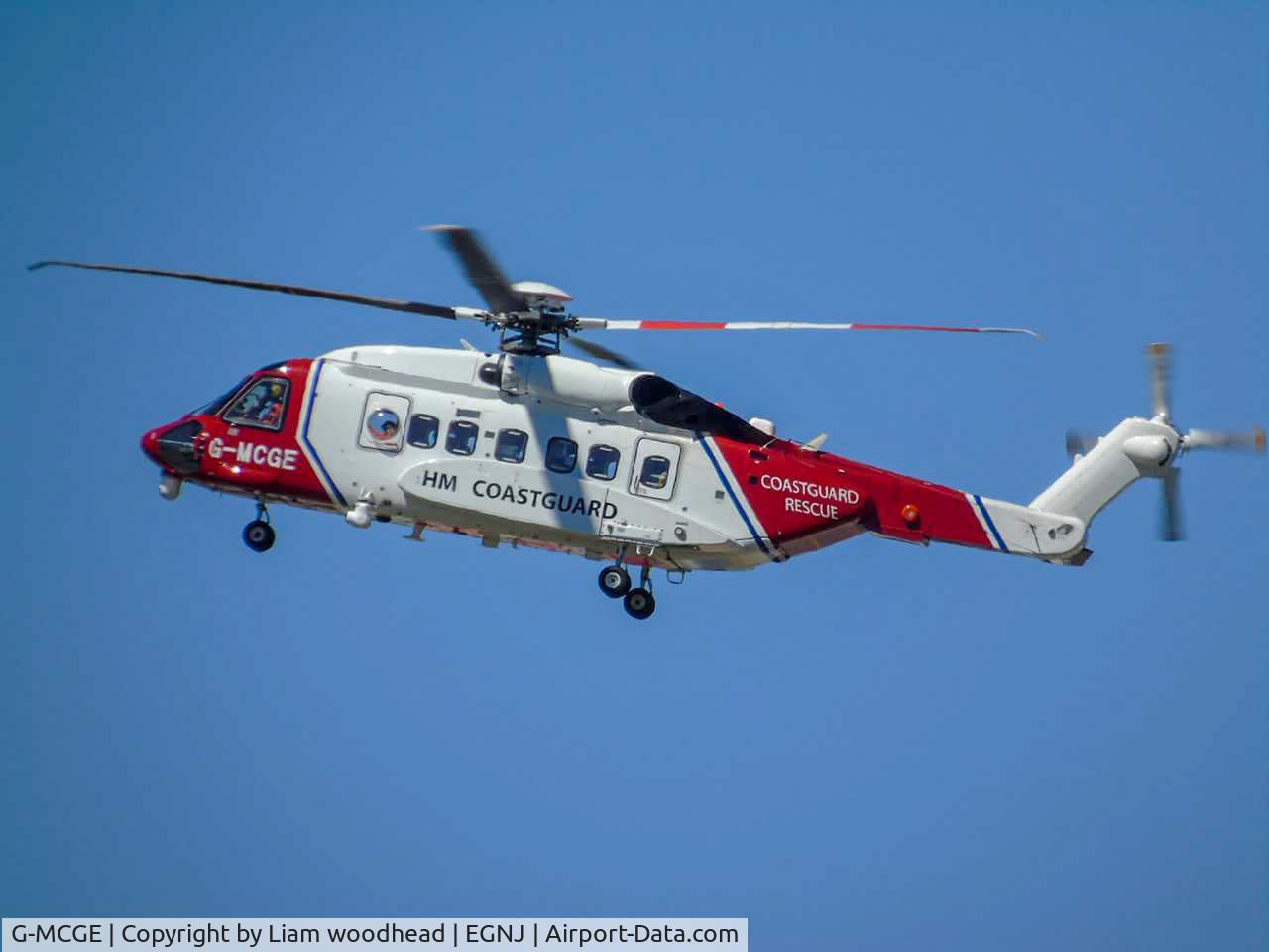 G-MCGE, 2014 Sikorsky S-92A C/N 920214, CG912 
Landing at Humberside airport