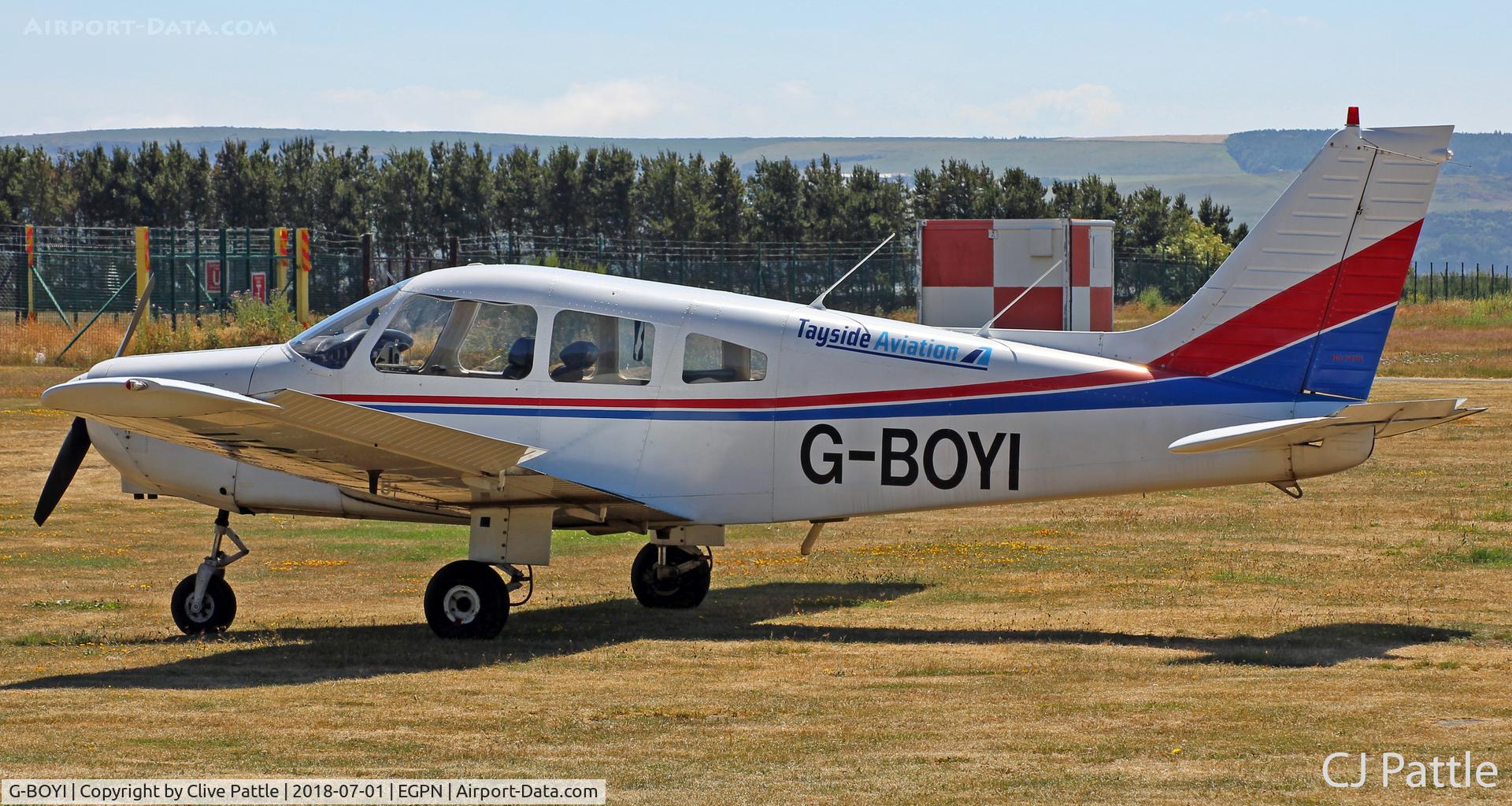 G-BOYI, 1978 Piper PA-28-161 Cherokee Warrior II C/N 28-7816183, Parked at Dundee