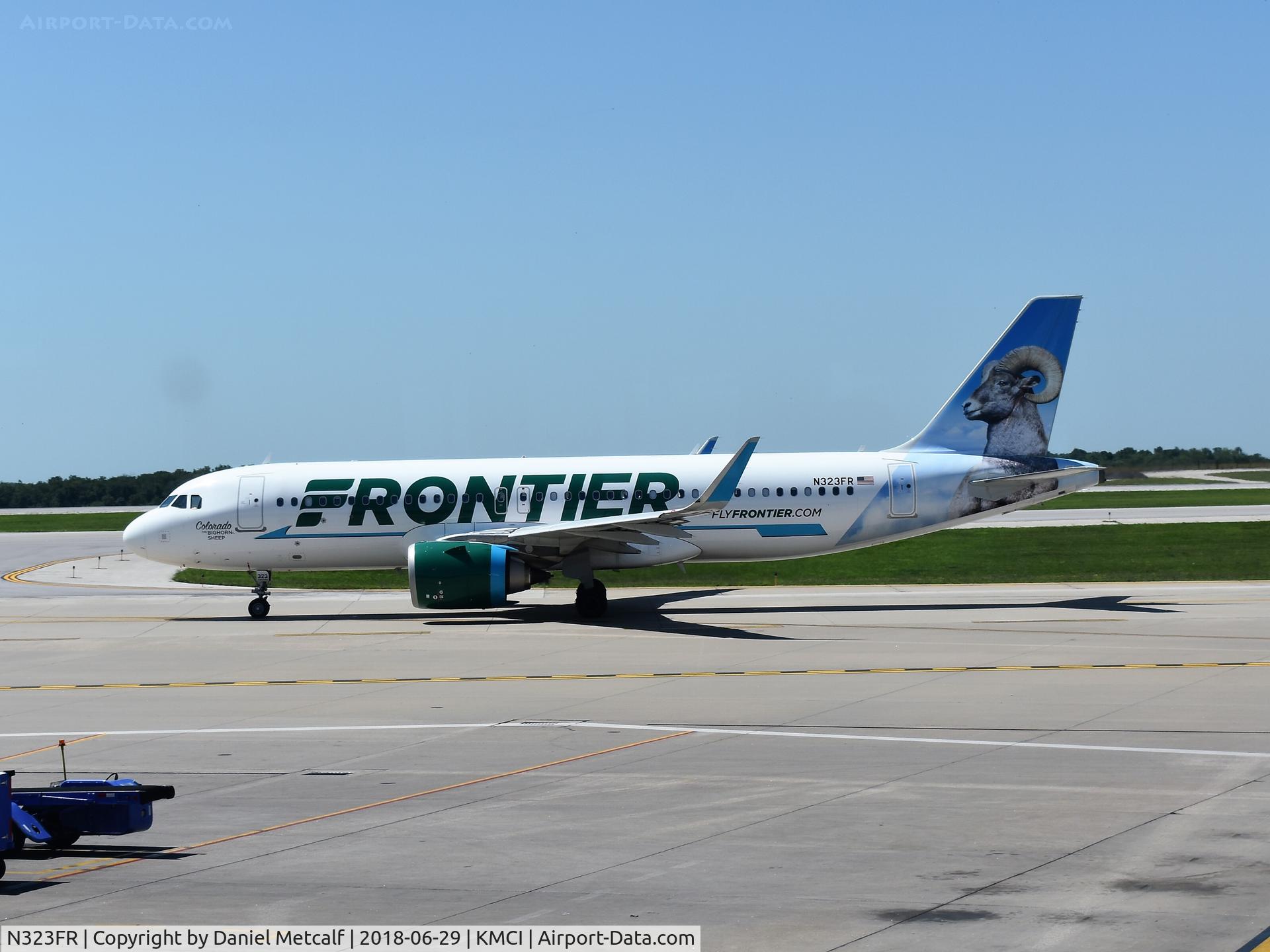 N323FR, 2017 Airbus A320-251N C/N 7925, Seen at Kansas City International Airport