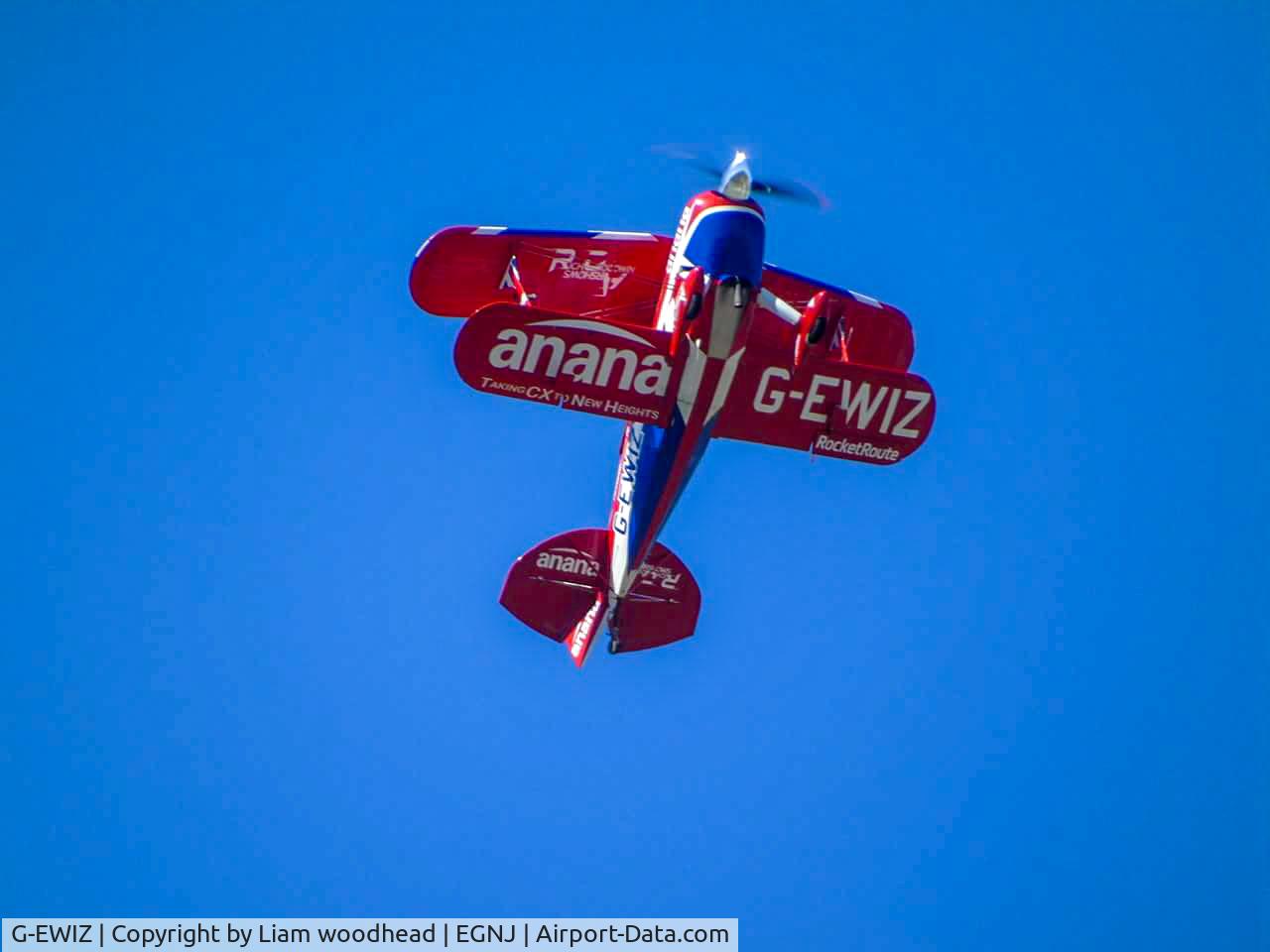 G-EWIZ, 1981 Pitts S-2S Special C/N S18, Rich Goodwin at EGNJ shortly b4 displaying at AFD Scarborough