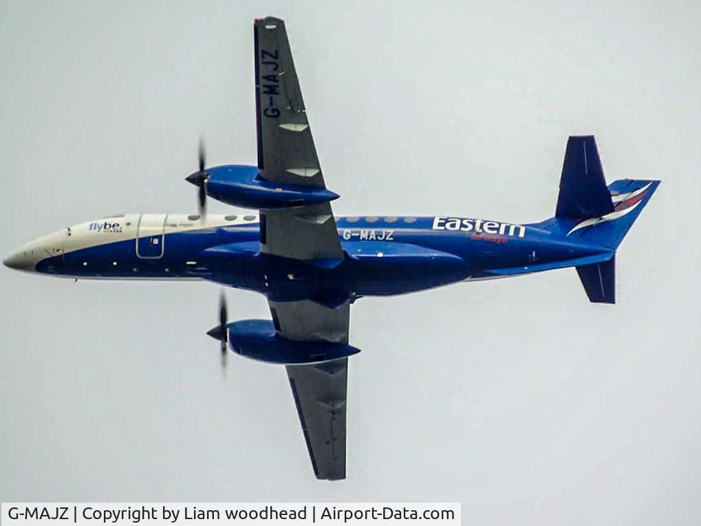 G-MAJZ, 1997 British Aerospace Jetstream 41 C/N 41100, Hedon East Yorkshire on approach to Huy