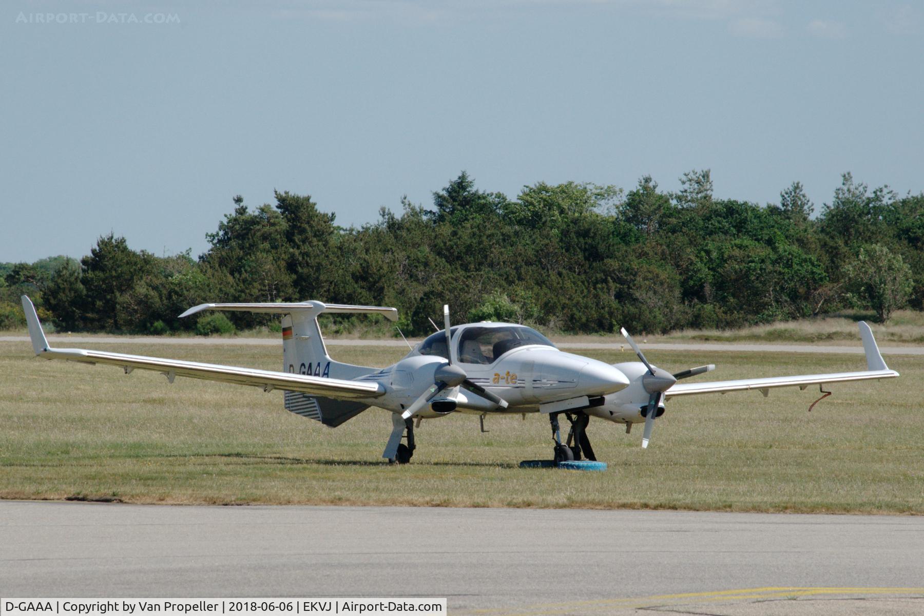 D-GAAA, 2005 Diamond DA-42 Twin Star C/N 42.013, Diamond DA-42 Twin Star parked at Stauning airport, Denmark, 2018