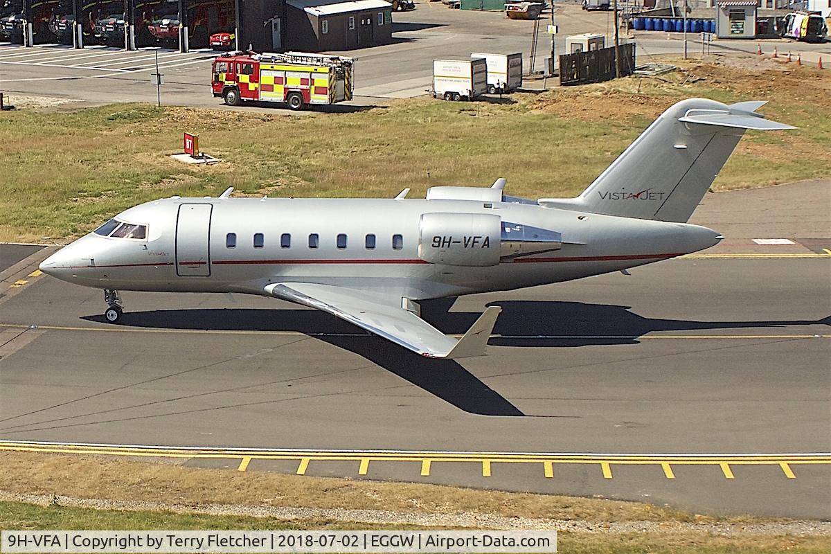9H-VFA, 2014 Bombardier Challenger 605 (CL-600-2B16) C/N 5970, At London Luton