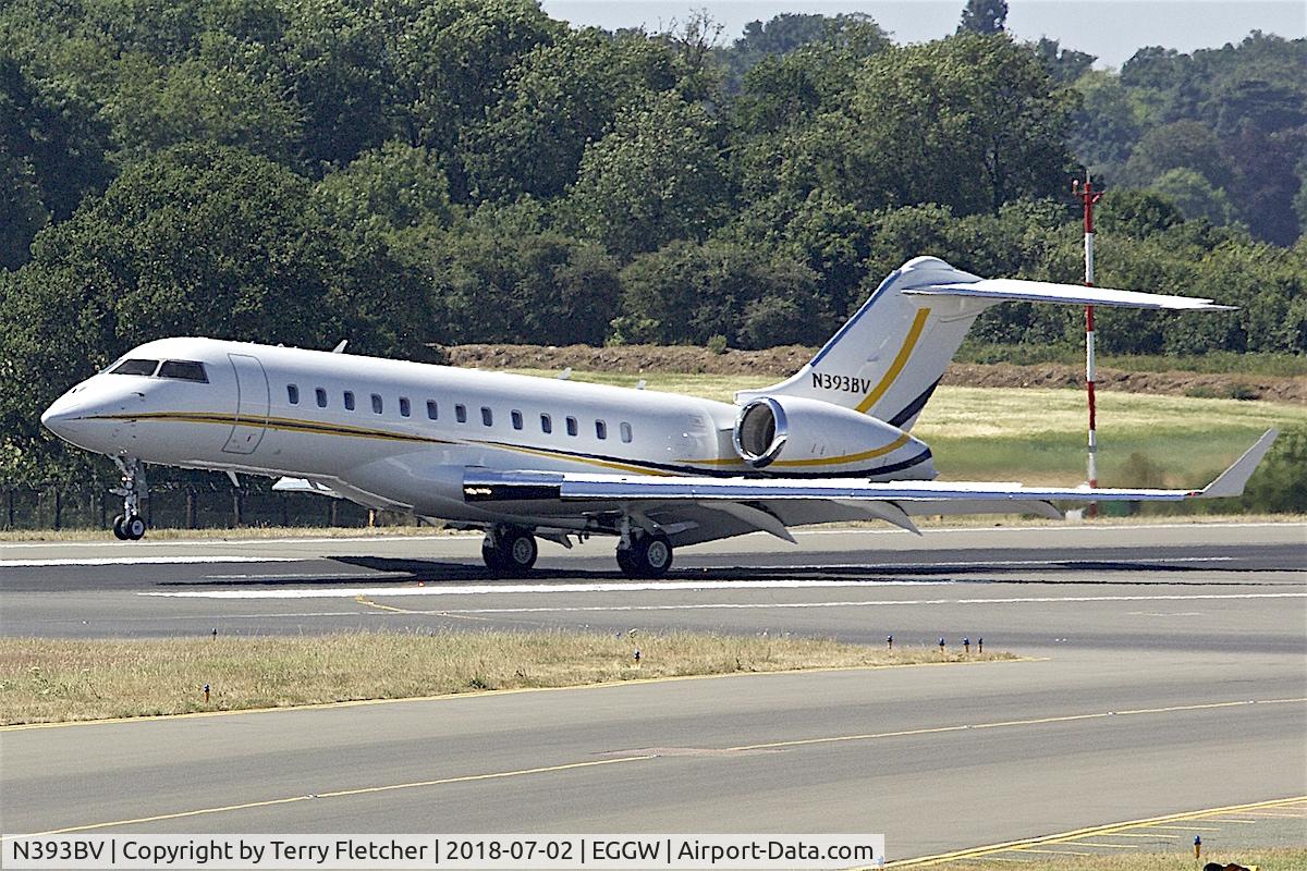 N393BV, 2010 Bombardier BD-700-1A10 Global Express C/N 9385, At London Luton