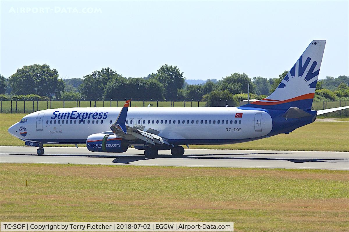 TC-SOF, 2017 Boeing 737-800 C/N 61177, At London Luton