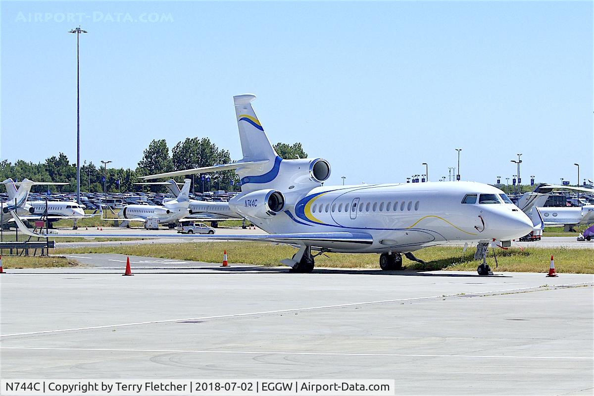 N744C, 2017 Dassault Falcon 8X C/N 424, At London Luton