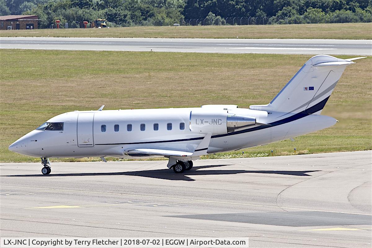 LX-JNC, 2008 Bombardier Challenger 605 (CL-600-2B16) C/N 5754, At London Luton