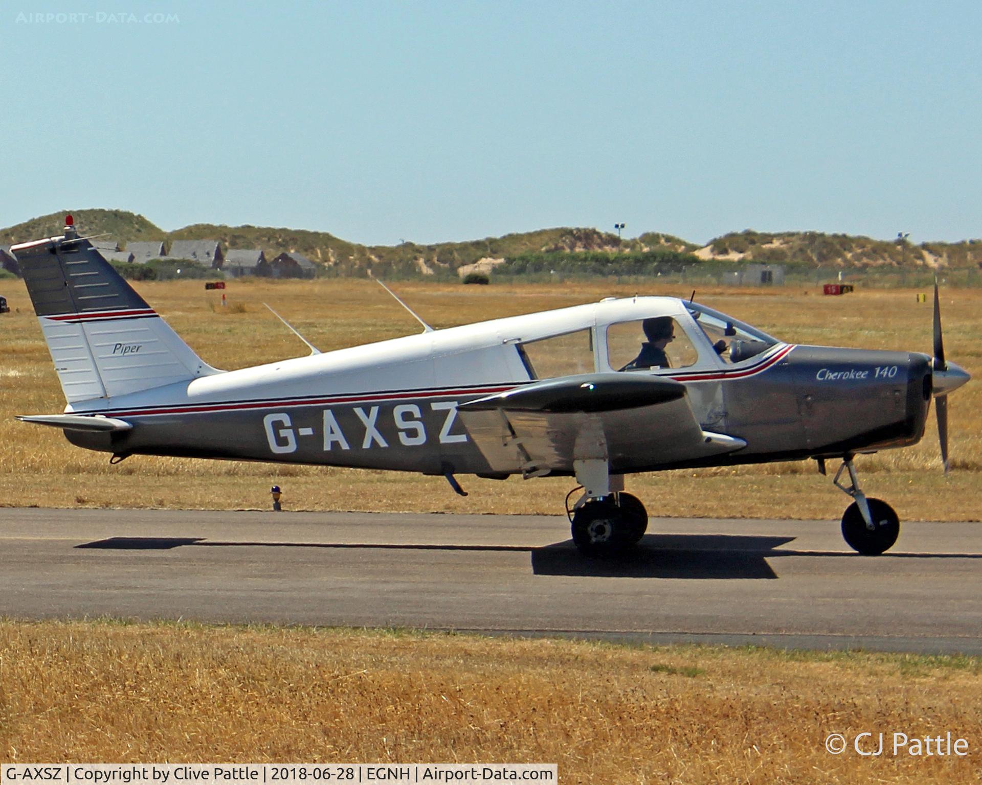 G-AXSZ, 1969 Piper PA-28-140 Cherokee C/N 28-26188, Pictured at Blackpool