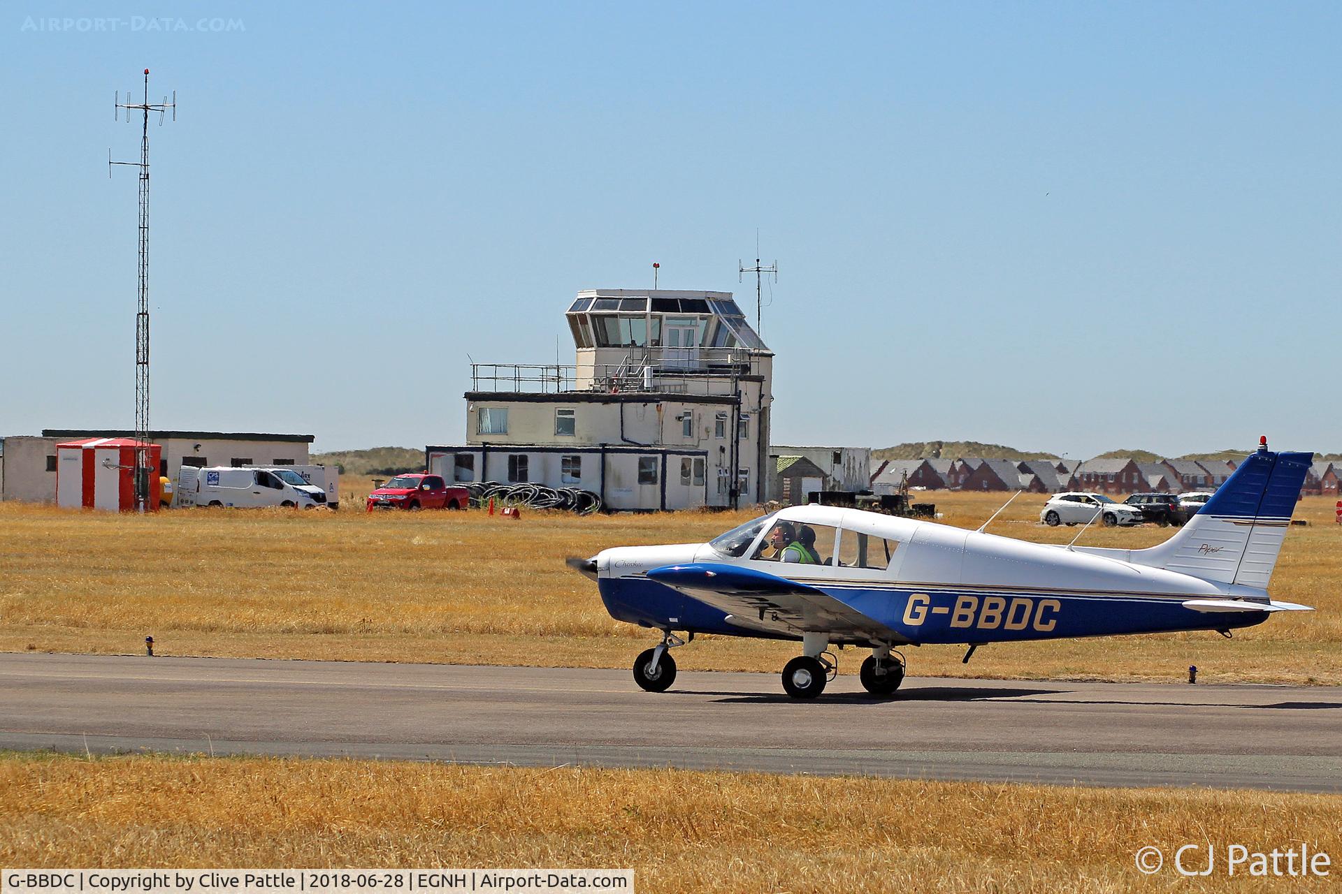 G-BBDC, 1973 Piper PA-28-140 Cherokee C/N 28-7325437, In action at Blackpool