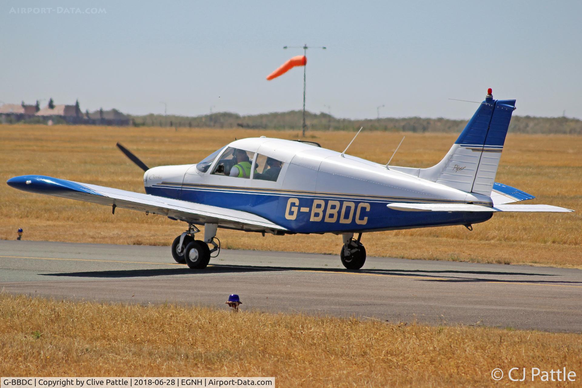 G-BBDC, 1973 Piper PA-28-140 Cherokee C/N 28-7325437, In action at Blackpool