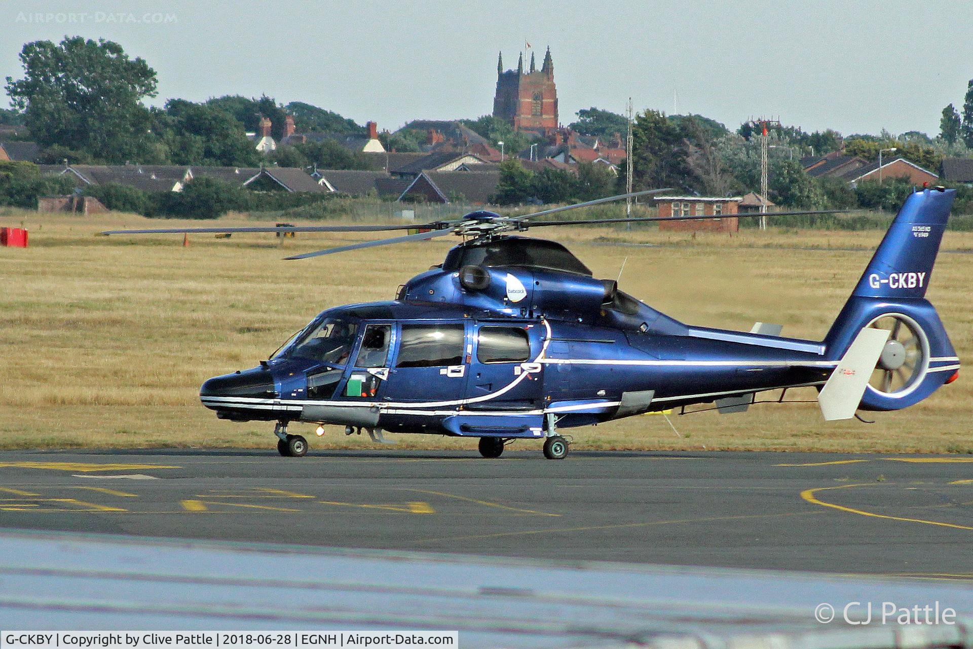 G-CKBY, 2012 Eurocopter AS-365N-2 Dauphin C/N 6949, On duty at Blackpool with Babcock Offshore