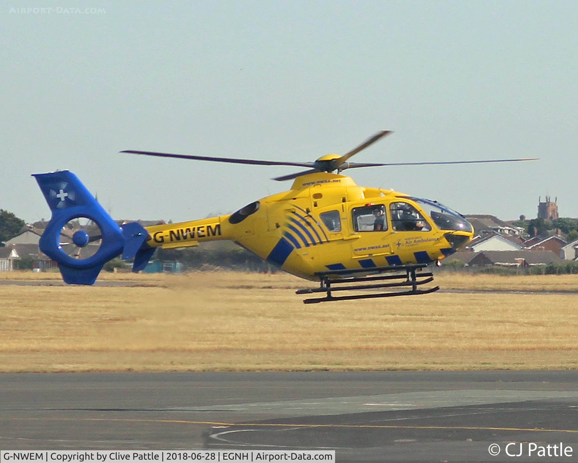 G-NWEM, 2003 Eurocopter EC-135T-2 C/N 0270, On duty at Blackpool with the North West Air Ambulance Service