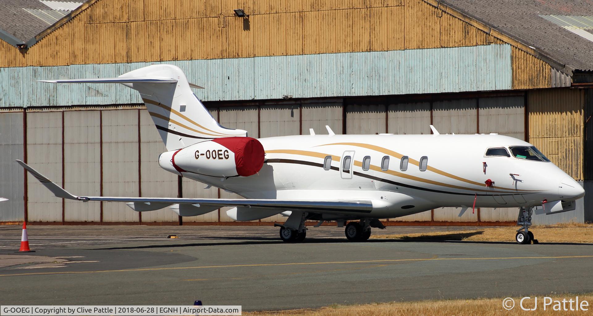 G-OOEG, 2018 Bombardier Challenger 350 (BD-100-1A10) C/N 20733, Parked at Blackpool