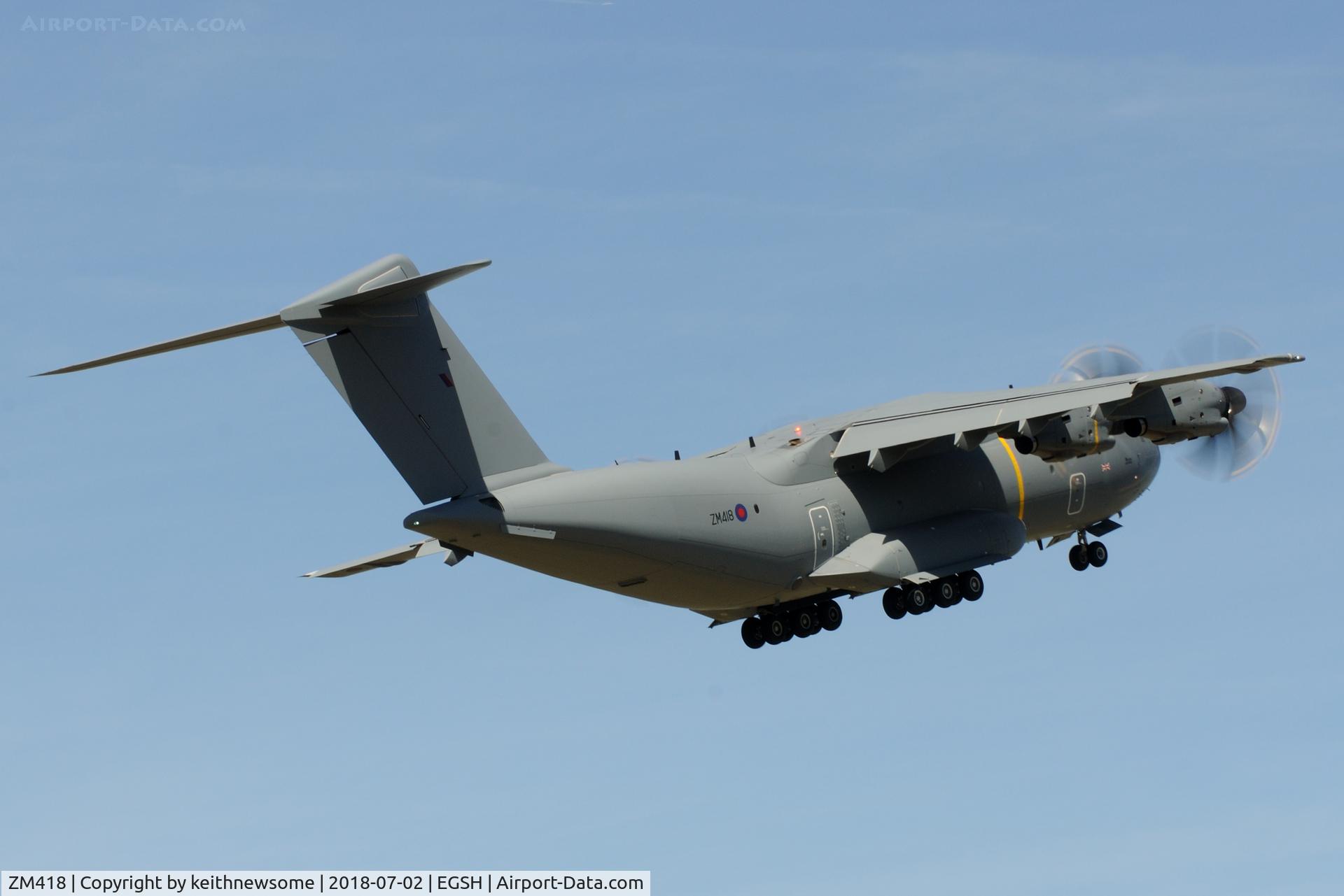 ZM418, 2018 Airbus A400M-180 Atlas C.1 C/N 056, Return Visitor.