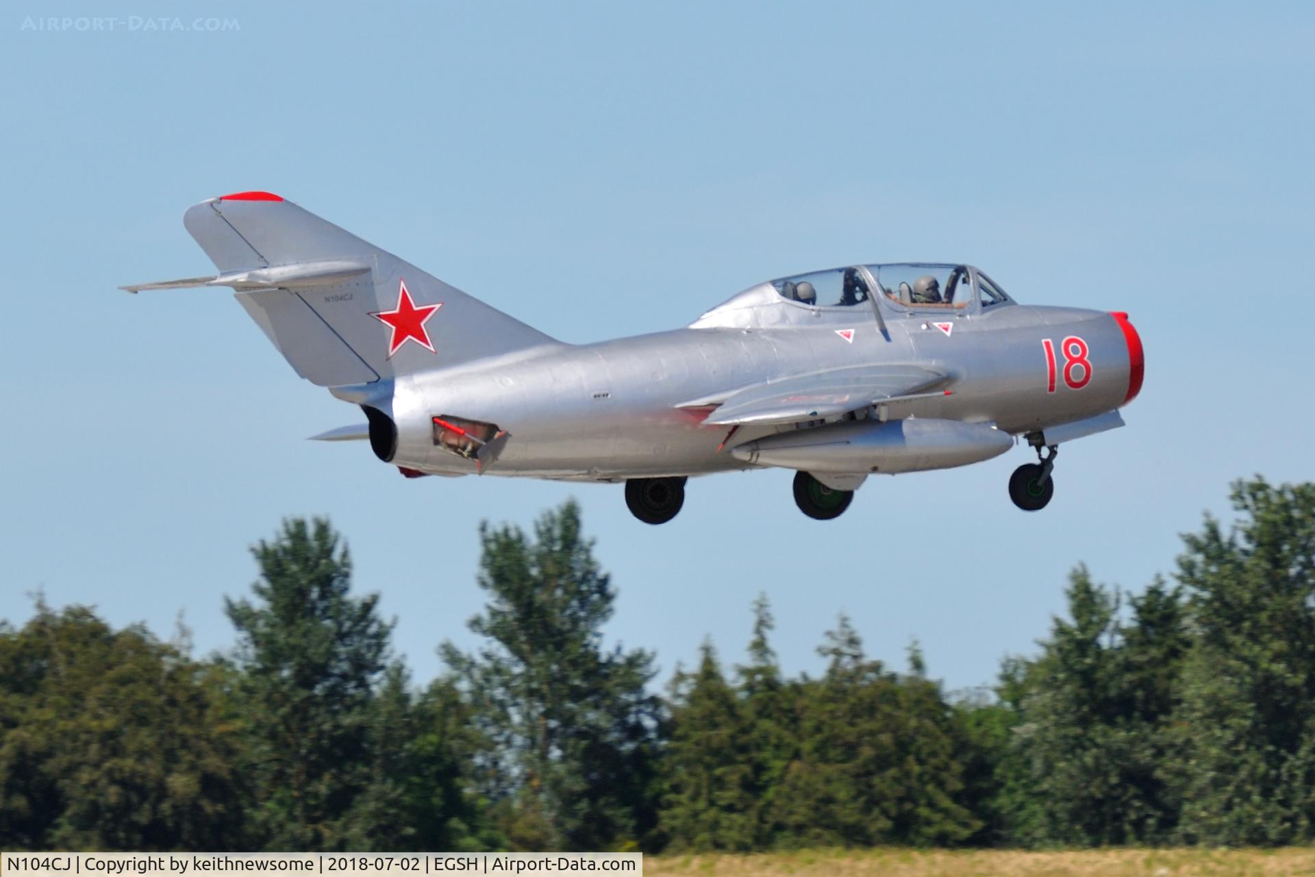 N104CJ, 1952 PZL-Mielec SBLim-2 (MiG-15UTI) C/N 1A01004, Welcome return visitor.