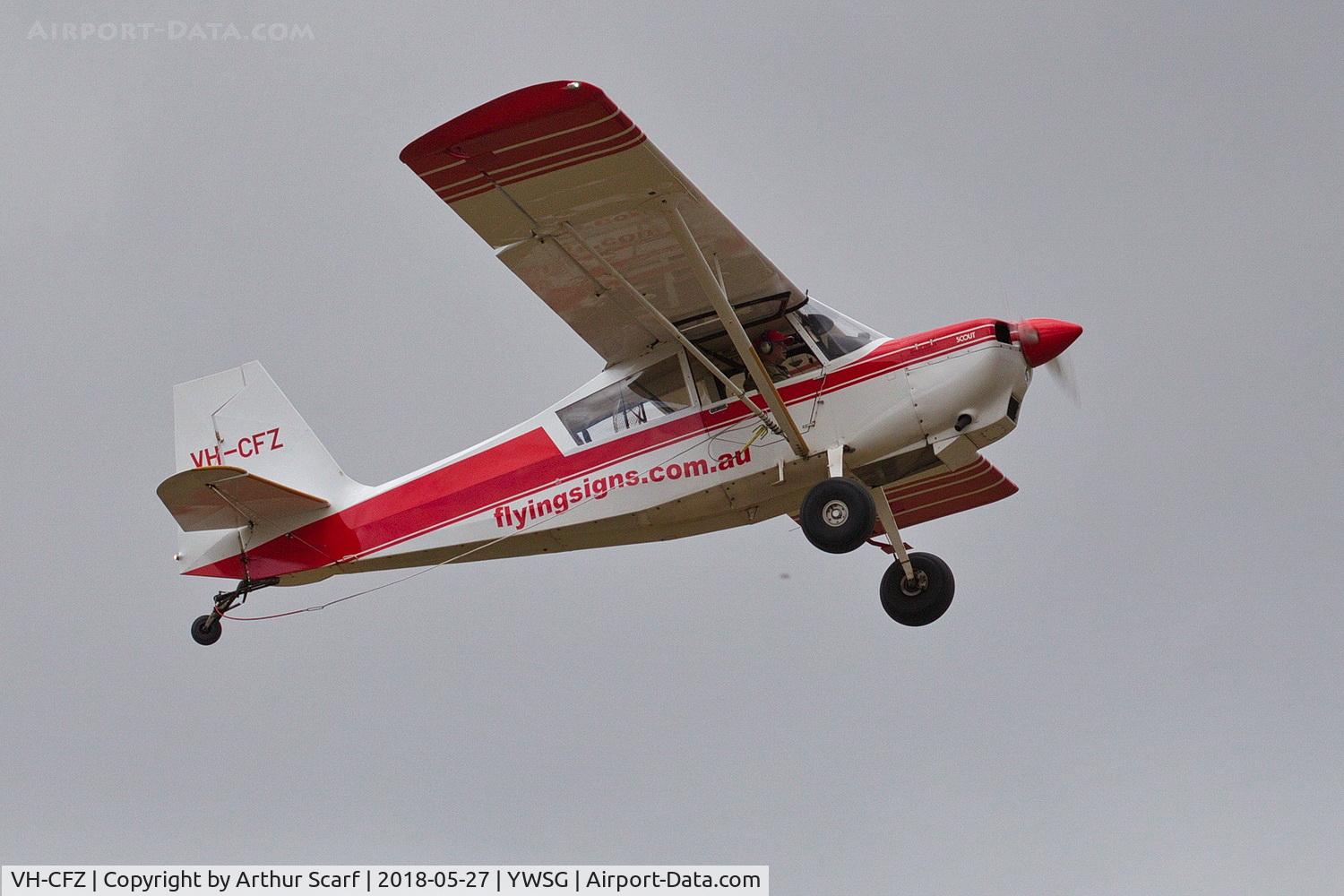 VH-CFZ, 1999 American Champion 8GCBC Scout Scout C/N 406-99, Red Thunder - Watts Bridge 2018