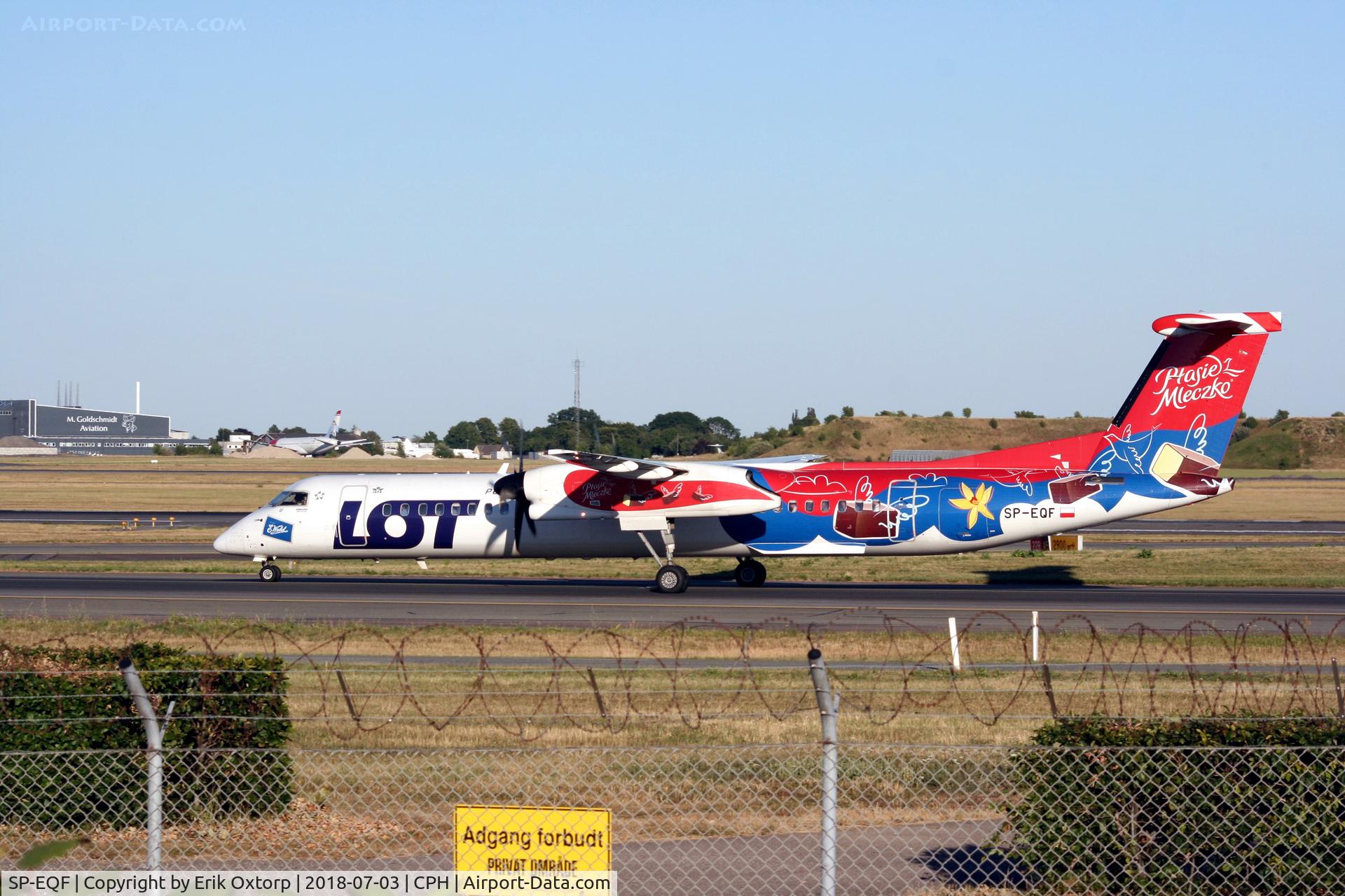 SP-EQF, 2012 Bombardier DHC-8-402Q Dash 8 Dash 8 C/N 4422, SP-EQF landed rw 04L