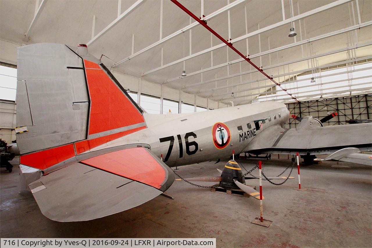 716, 1944 Douglas C-47B Skytrain C/N 16700/33448, Douglas C 47D Dakota, Preserved at Naval Aviation Museum, Rochefort-Soubise airport (LFXR)