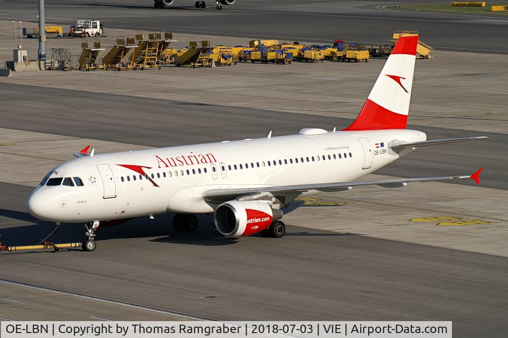 OE-LBN, 1997 Airbus A320-214 C/N 768, Austrian Airlines Airbus A320