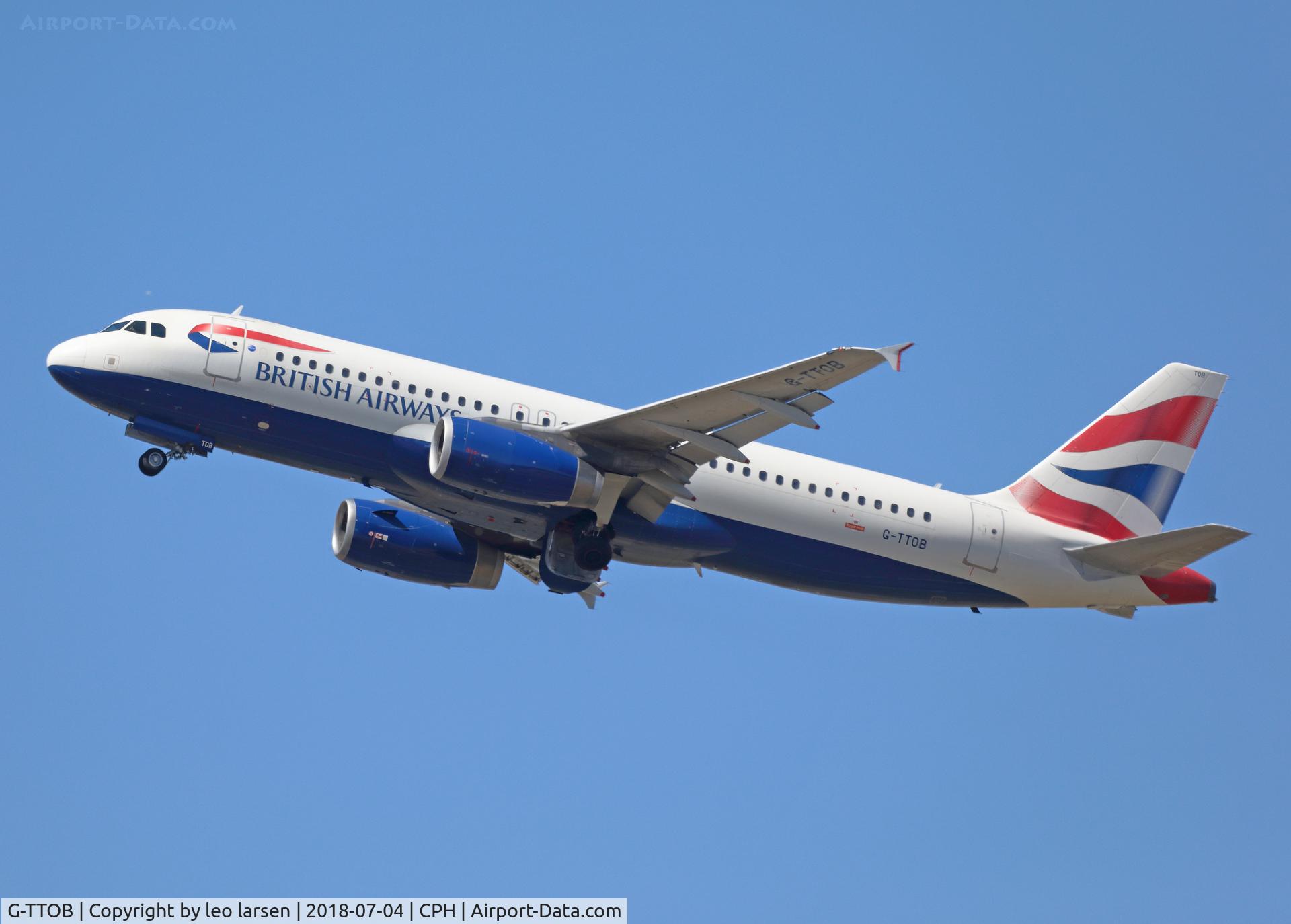 G-TTOB, 2001 Airbus A320-232 C/N 1687, Copenhagen 4.7.2018 T/O R-22R