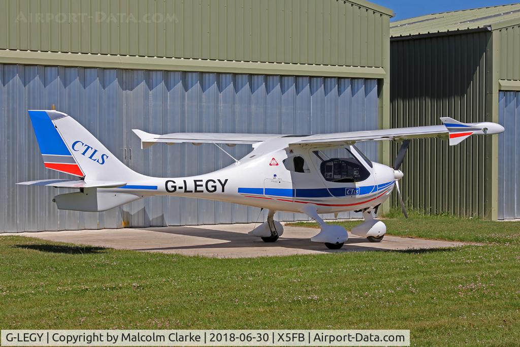 G-LEGY, 2008 Flight Design CTLS C/N F-08-09-13, Flight Design CTLS, a resident at Fishburn Airfield, UK. June 30th 2018.