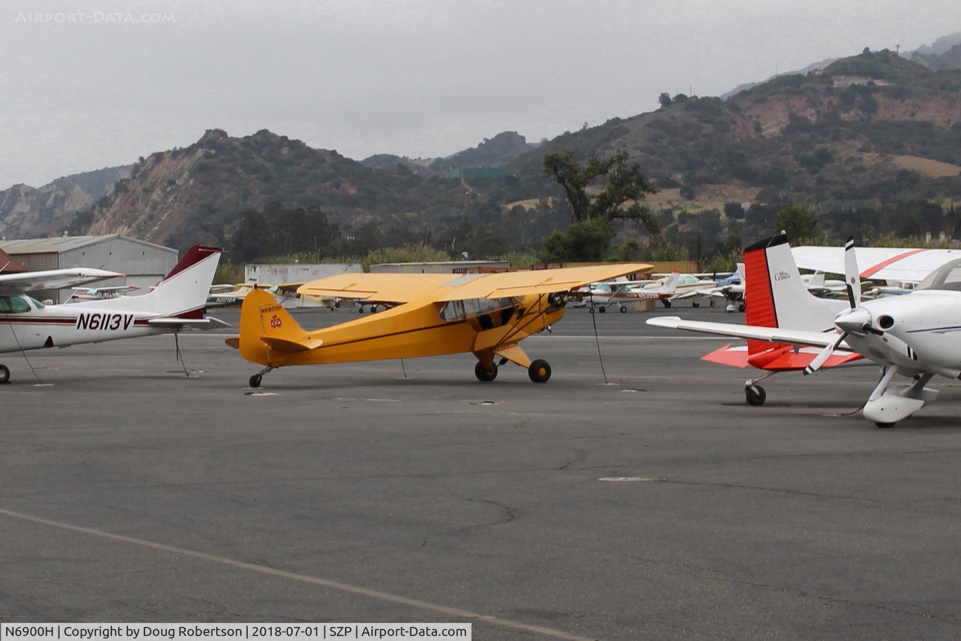 N6900H, 1946 Piper J3C-65 Cub Cub C/N 20129, 1946 Piper J3C-65 CUB with Lycoming O-290 135 Hp huge upgrade by STC, on Transient Ramp