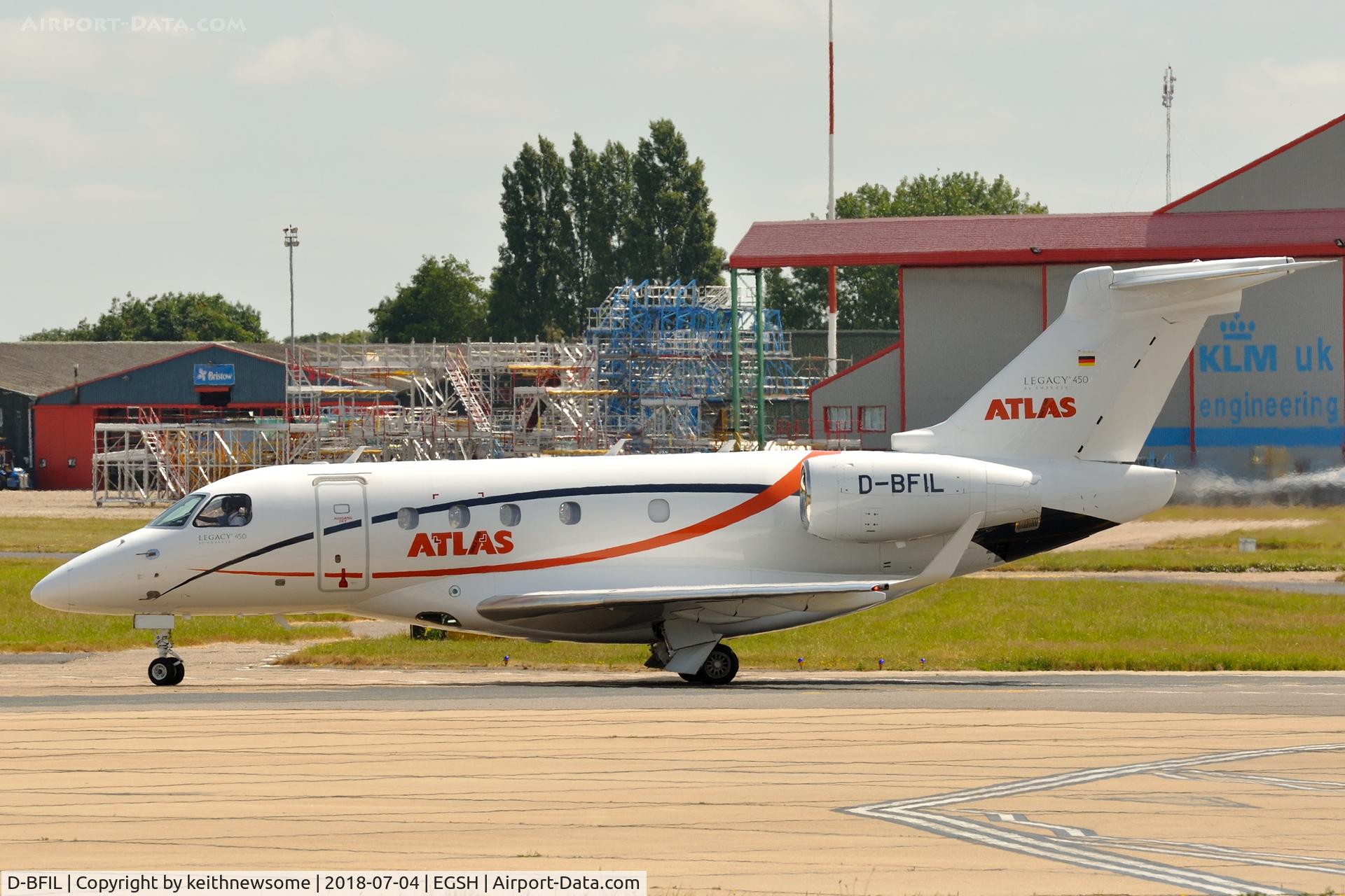 D-BFIL, 2016 Embraer EMB-545 Legacy 450 C/N 55010015, Arriving at Norwich first visit ?