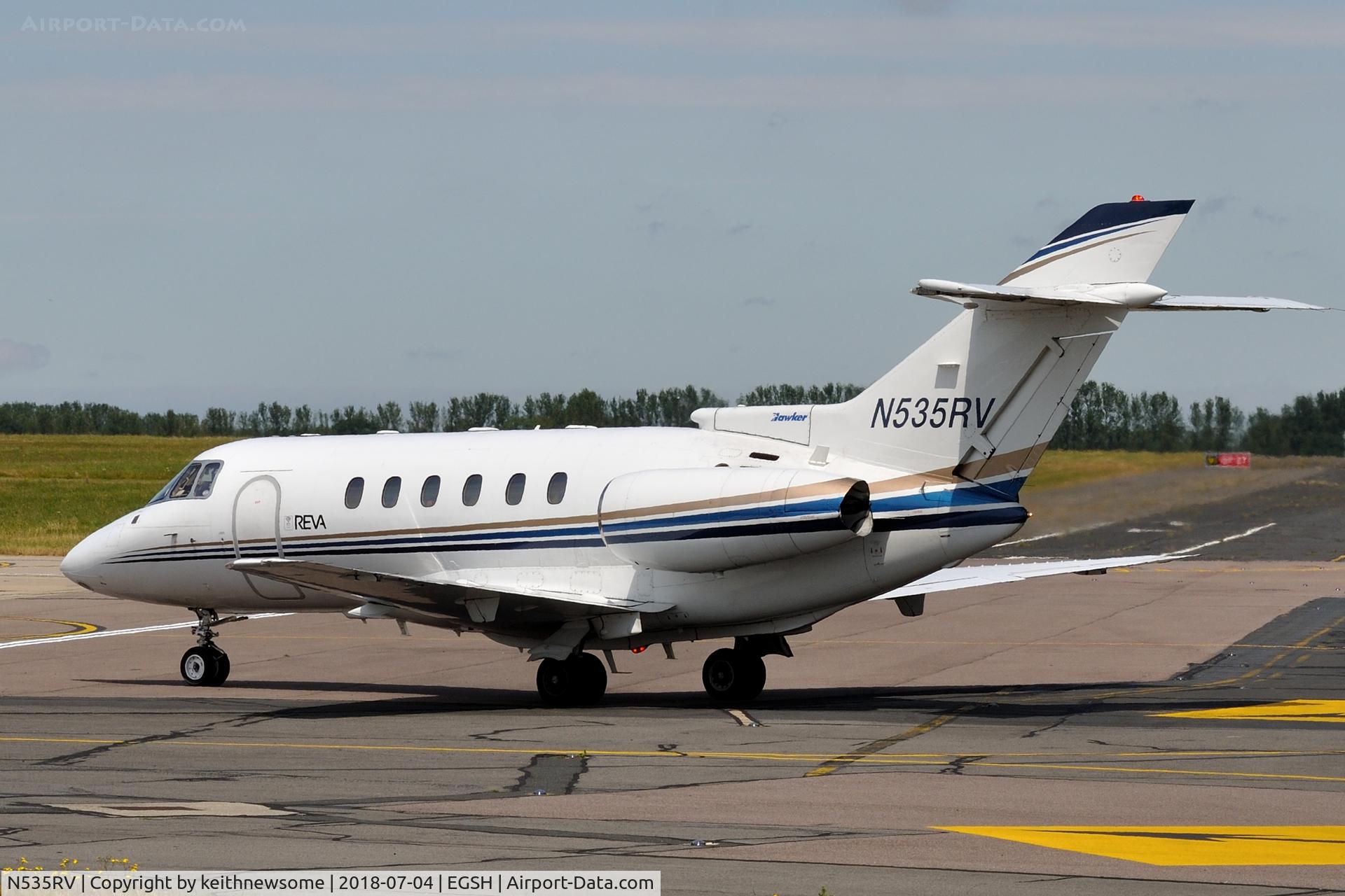 N535RV, 1998 Raytheon Hawker 800XP C/N 258355, Arriving from St Johns, Newfoundland.