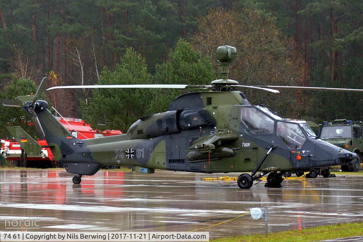 74 61, Eurocopter EC-665 Tiger UHT C/N 1061/UHT61, 74+61 at Oberlausitz Shooting Range