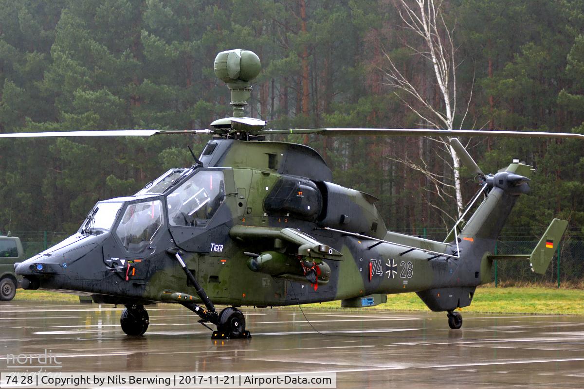 74 28, Eurocopter EC-665 Tiger UHT C/N 1028/UHT28, 74+28 at Oberlausitz Shooting Range