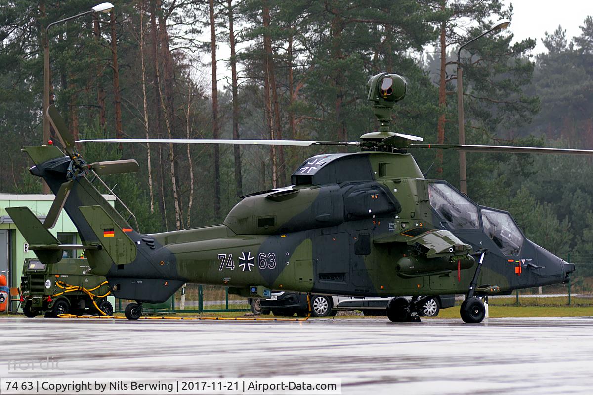 74 63, 2017 Eurocopter EC-665 Tiger UHT C/N 1063/UHT63, 74+63 at Oberlausitz Shooting Range
