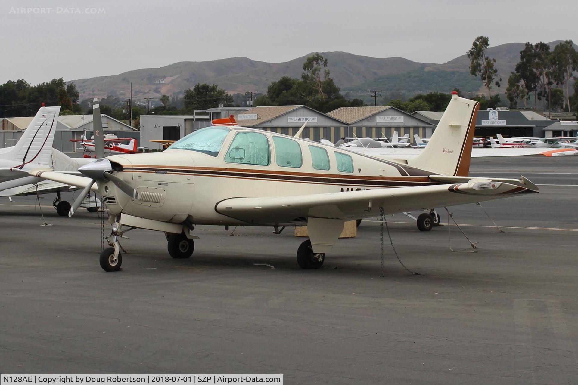 N128AE, 1981 Beech A36 Bonanza 36 C/N E-1830, 1981 Beech A36 BONANZA, Continental IO-520 285 Hp
