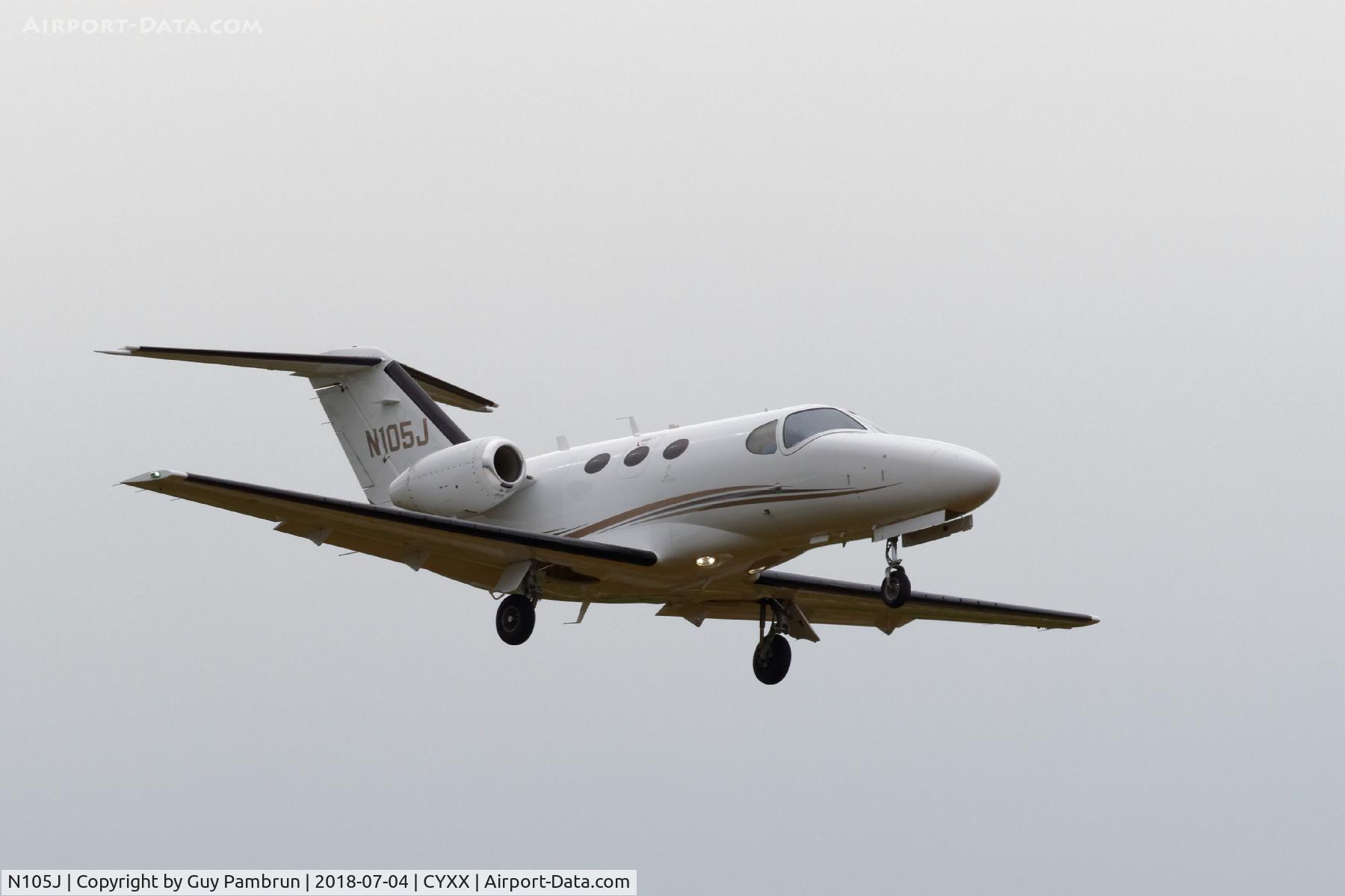 N105J, 2009 Cessna 510 Citation Mustang Citation Mustang C/N 510-0277, Landing