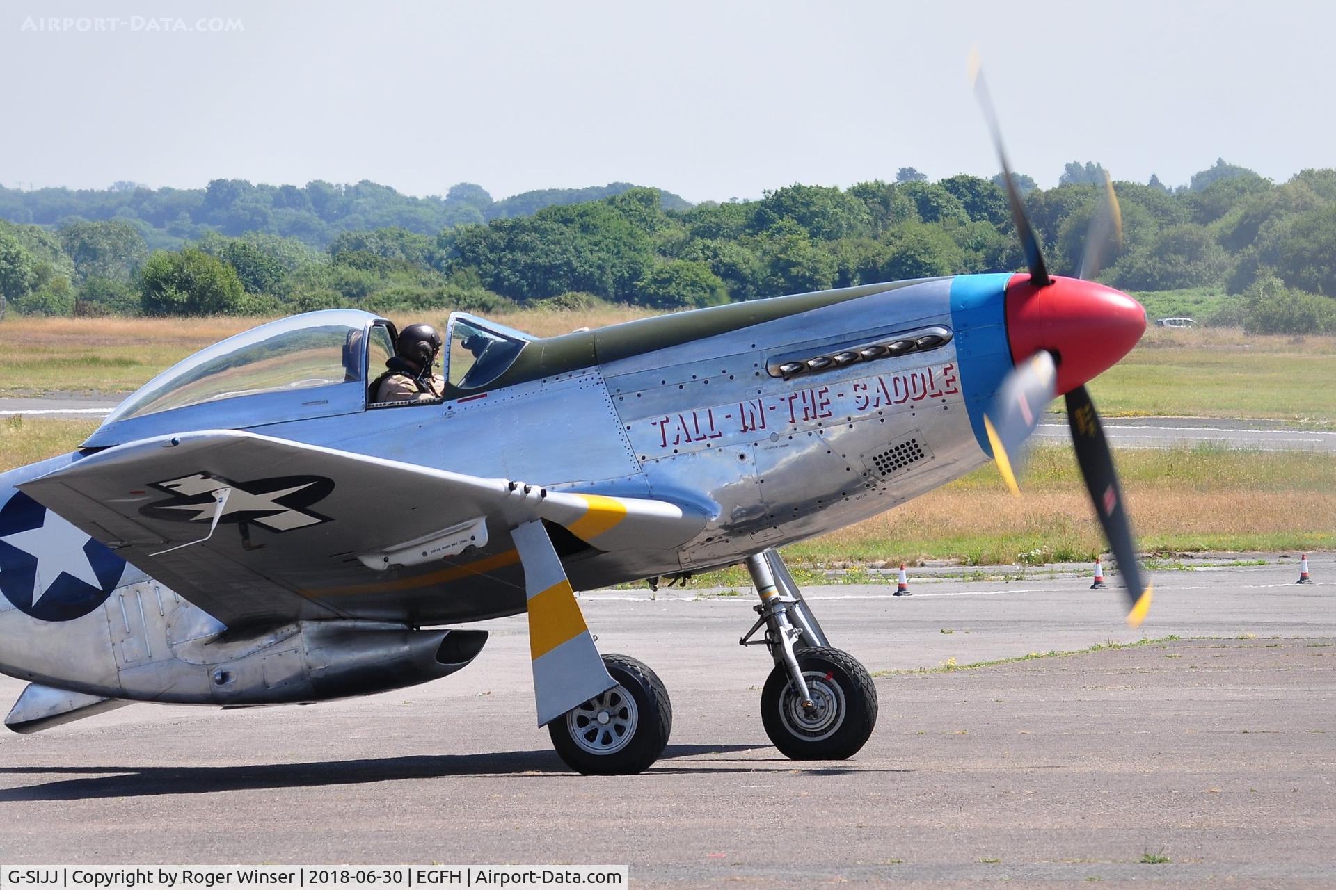 G-SIJJ, 1944 North American P-51D Mustang C/N 122-31894 (44-72035), Marked A3-3 and inscribed TALL IN THE SADDLE.