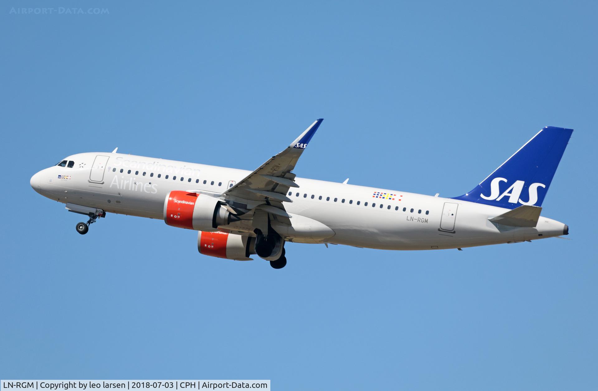 LN-RGM, 2016 Airbus A320-251N C/N 7277, Copenhagen 3.7.2018 T/O R-22R