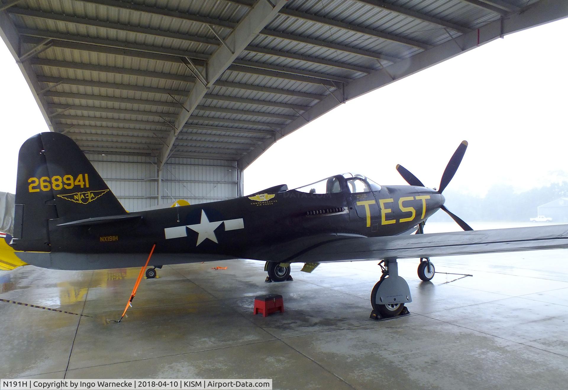 N191H, 1944 Bell P-63A-6-BE Kingcobra C/N 33-11, Bell P-63A Kingcobra outside the Kissimmee Air Museum at Kissimmee Gateway Airport, Orlando FL