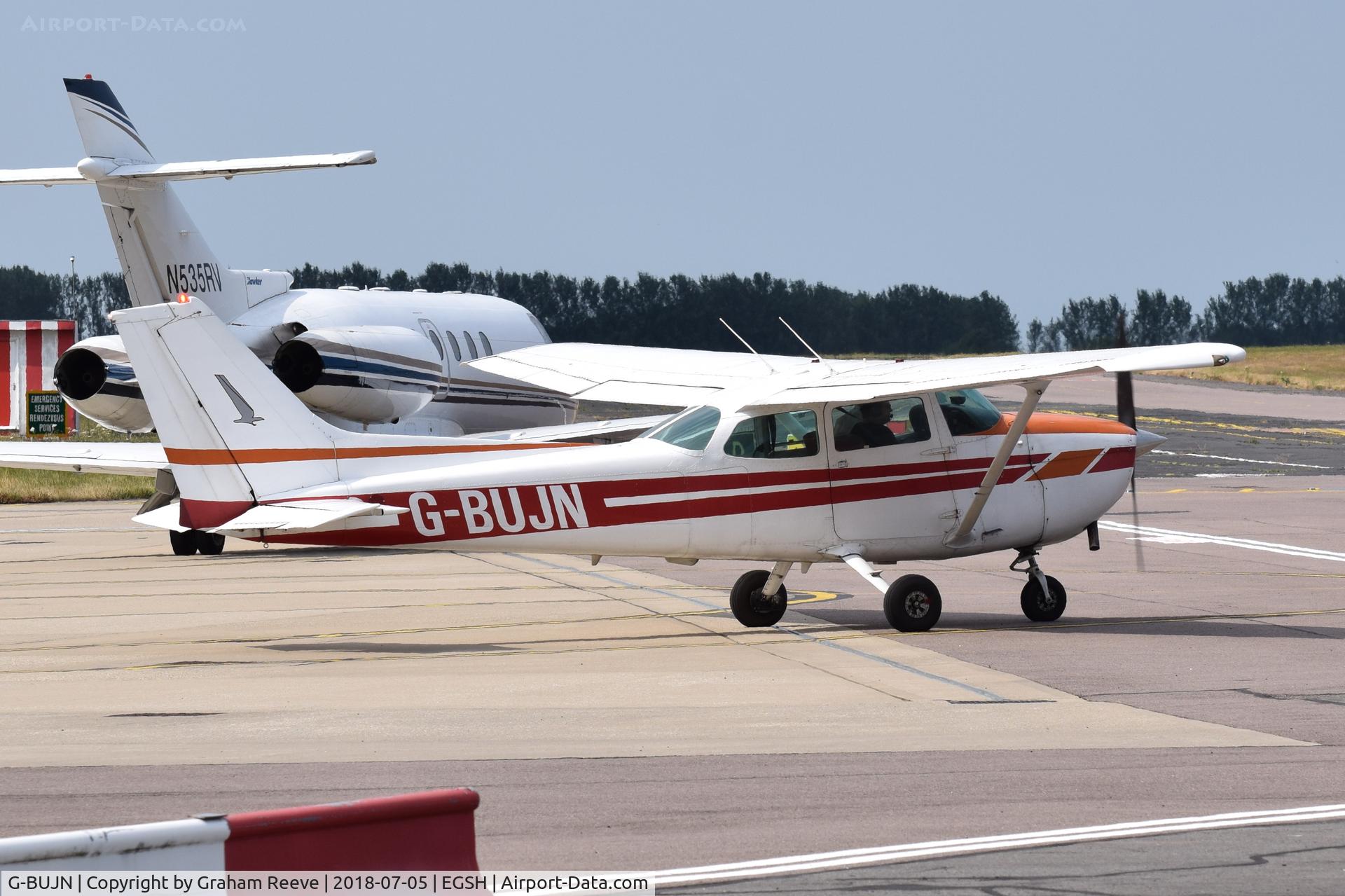 G-BUJN, 1979 Cessna 172N C/N 172-72713, Departing from Norwich.