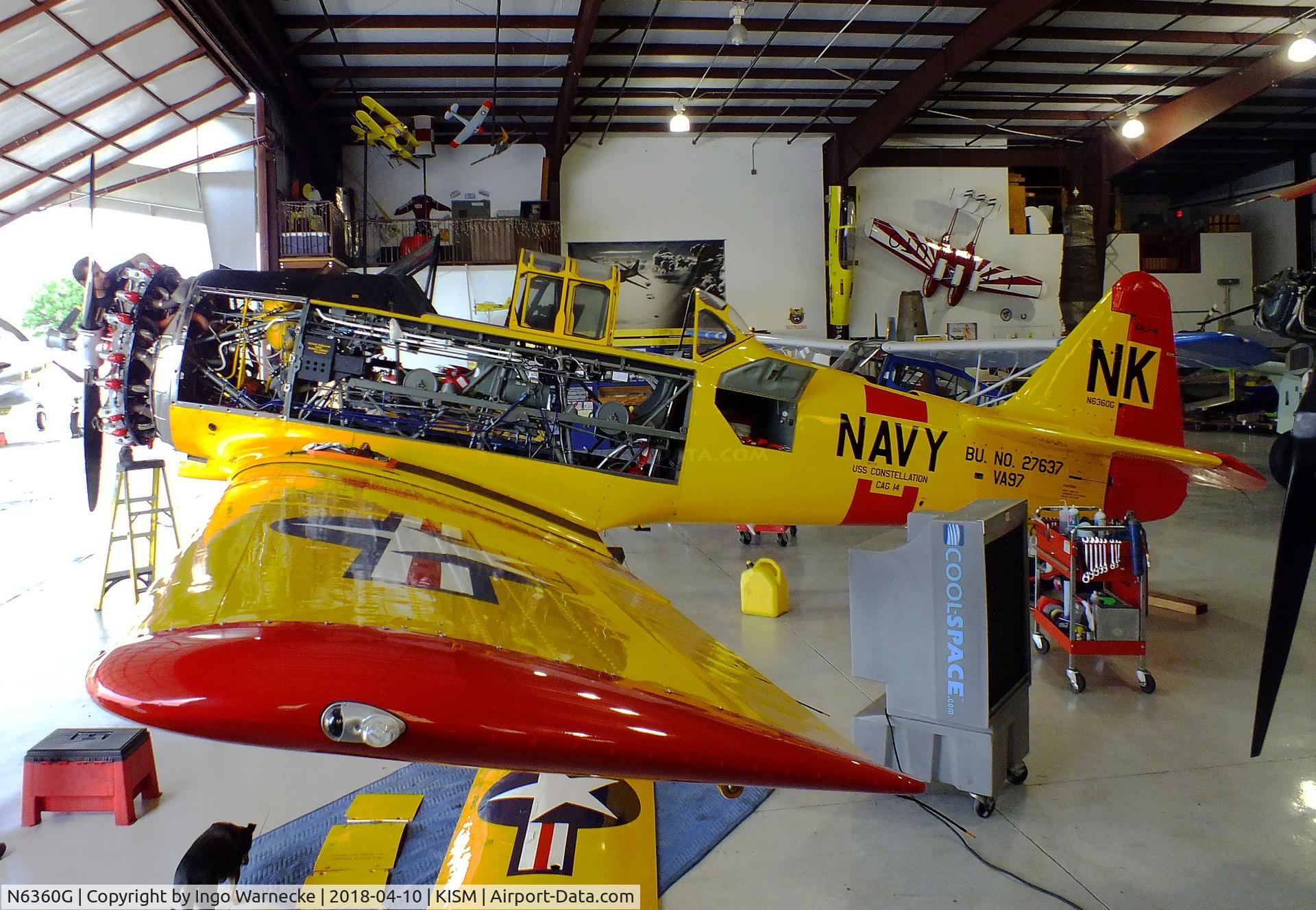N6360G, North American SNJ-4 Texan C/N 88-13133, North American SNJ-4 Texan at the Kissimmee Air Museum, Orlando FL